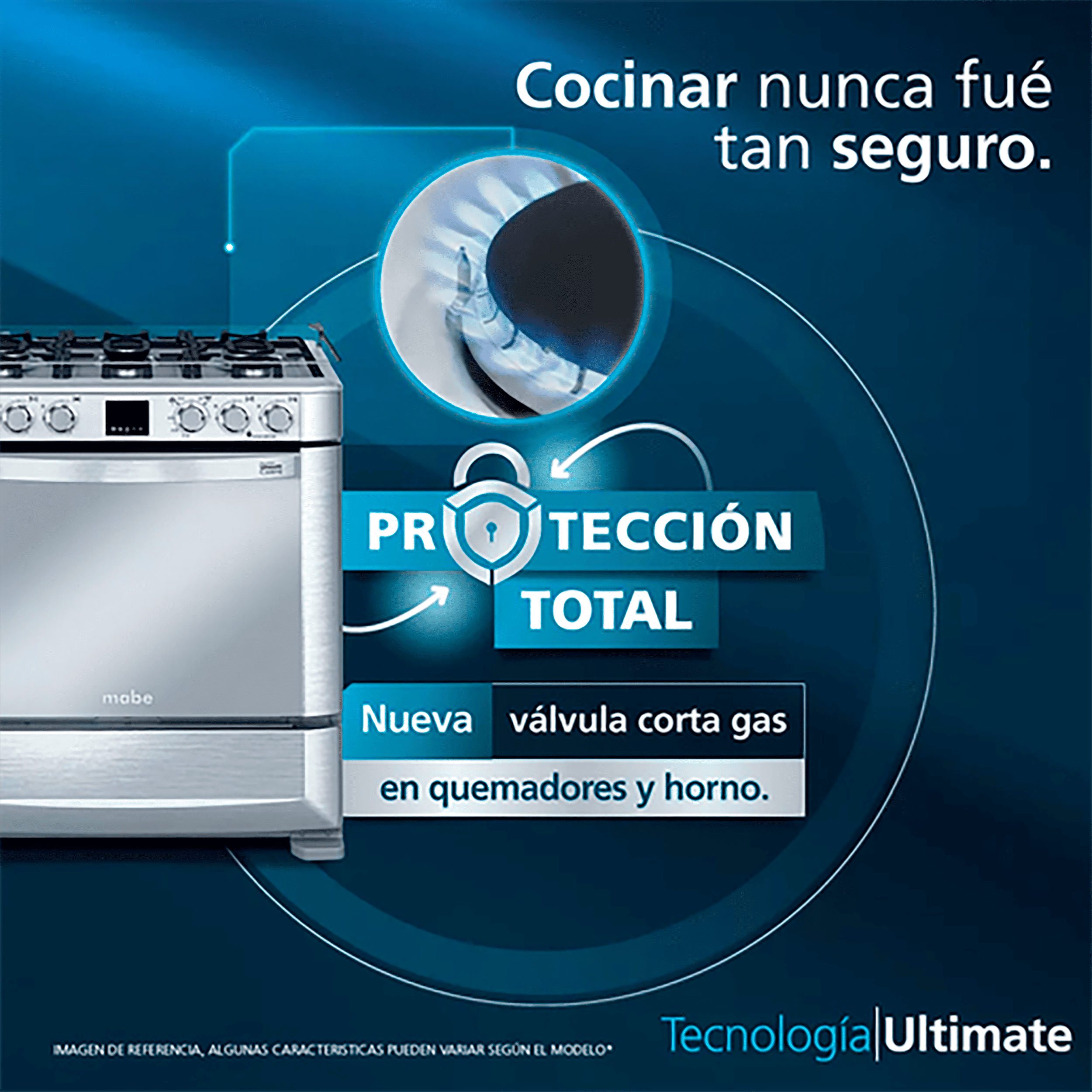 COCINA GAS 76CM INOX MABE