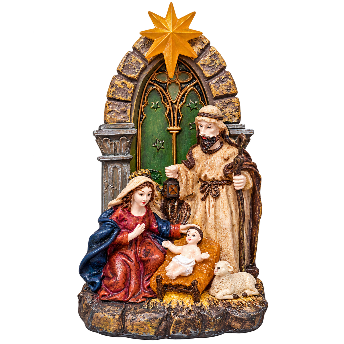 Pesebre Navideño en Resina Dorado HBC – Ref. 54759