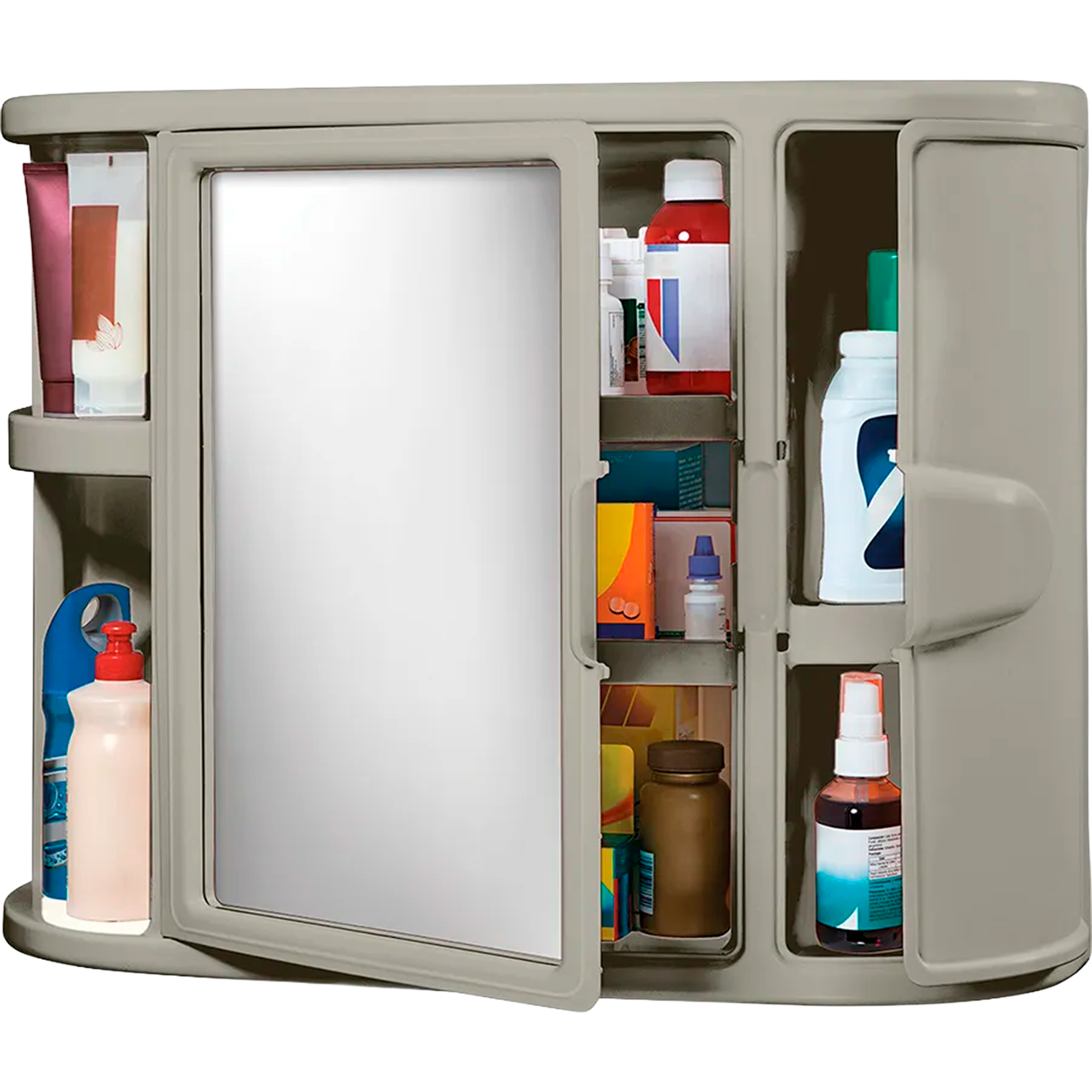 GABINETE BAÑO CON ESPEJO TAUPE RIMAX