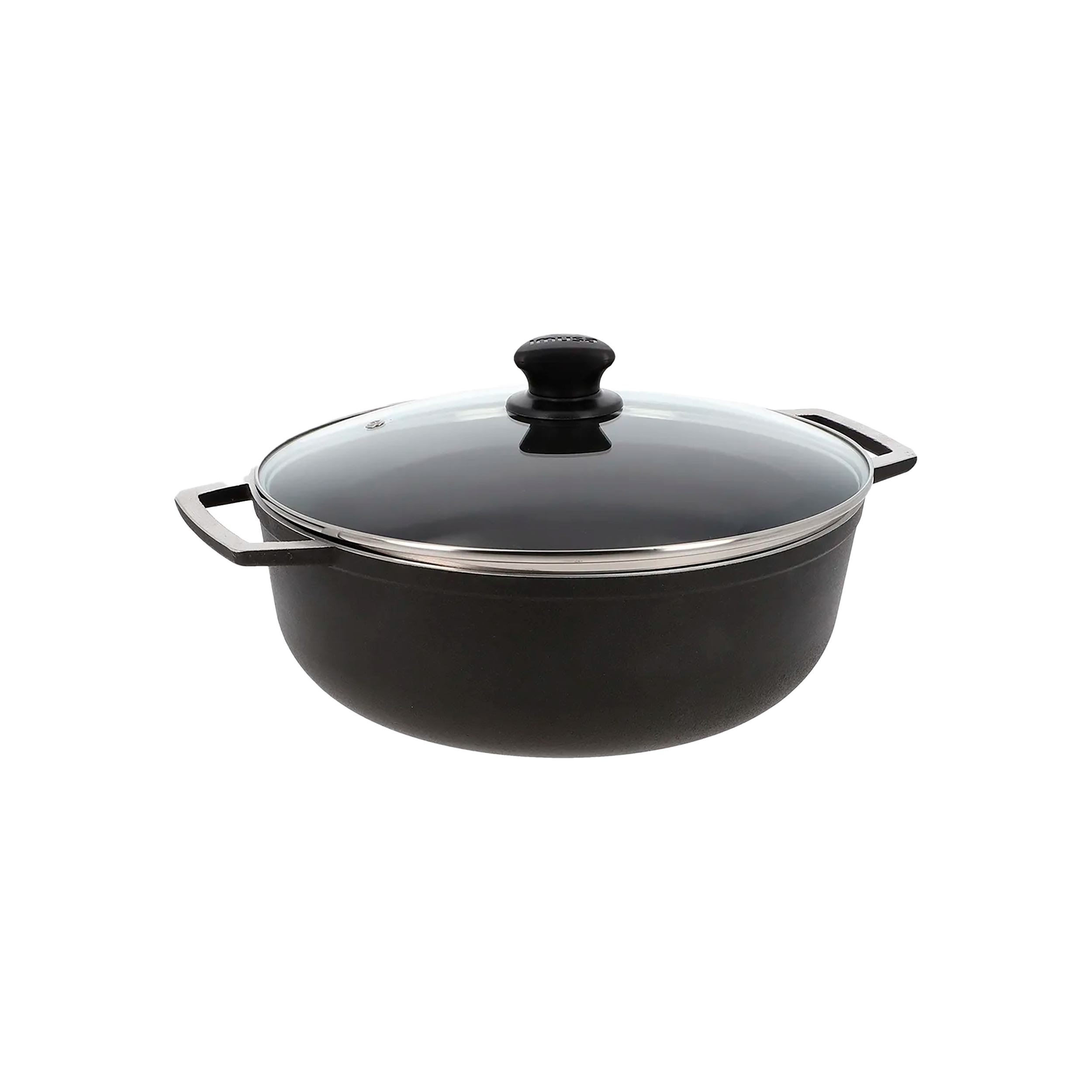 Caldero IMUSA antiadherente con tapa de vidrio 30 cm
