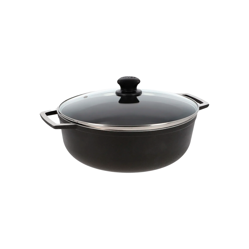 Caldero IMUSA antiadherente con tapa de vidrio 30 cm