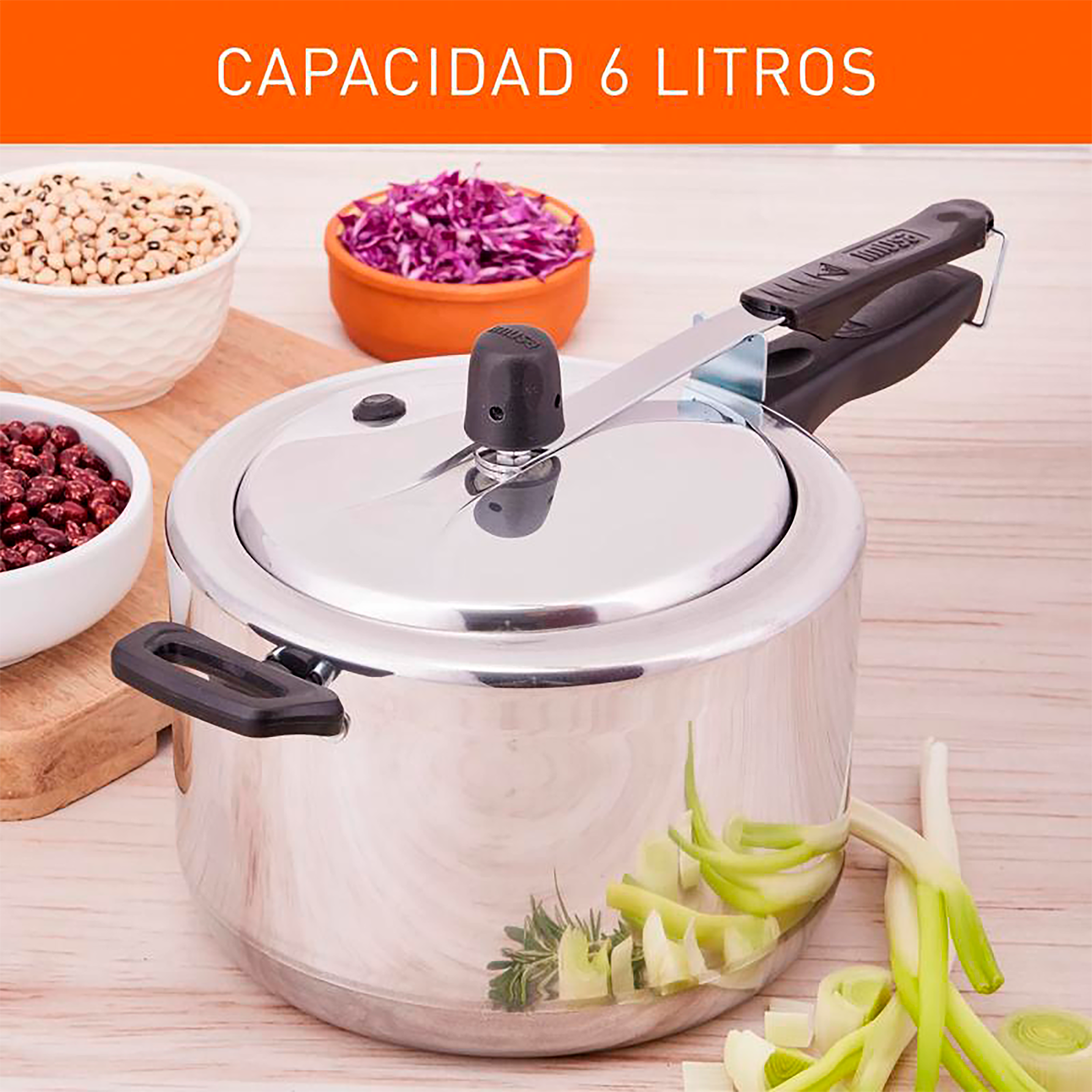 Olla a Presión IMUSA Maxi 6 Litros Cierre Interno