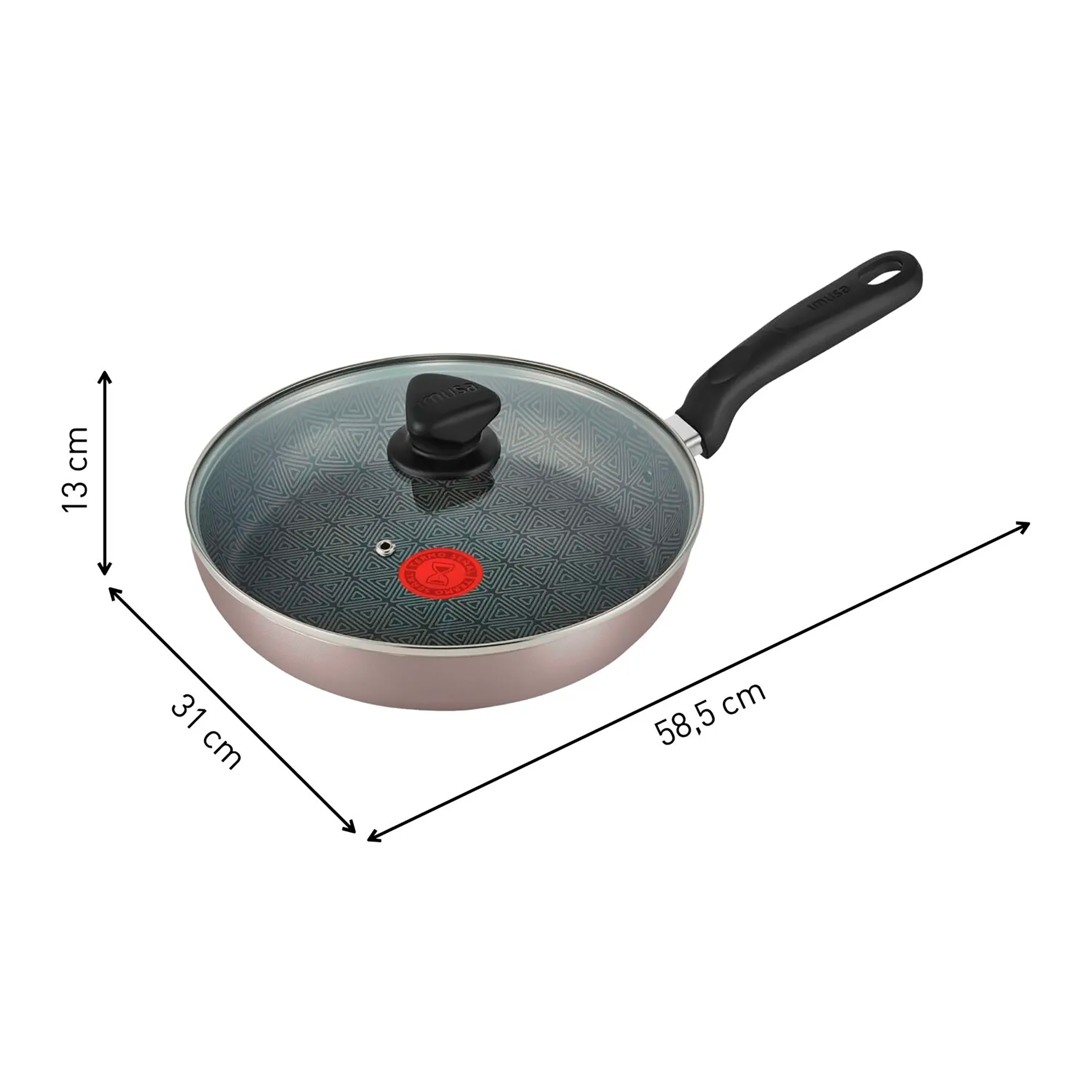 Sartén IMUSA Talent 30 cm con tapa de vidrio