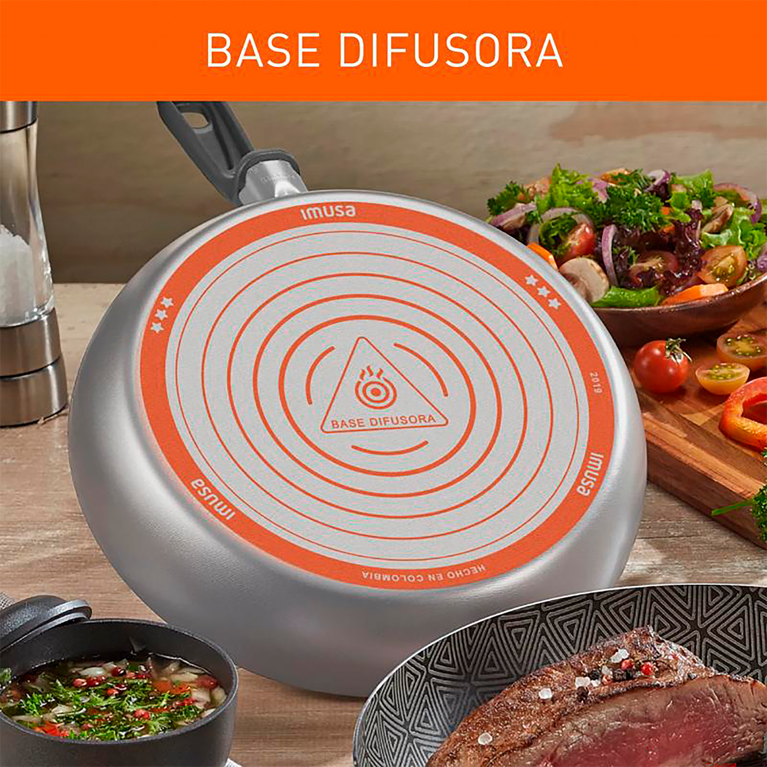 Batería de Cocina IMUSA Talent 7 Piezas Antiadherente