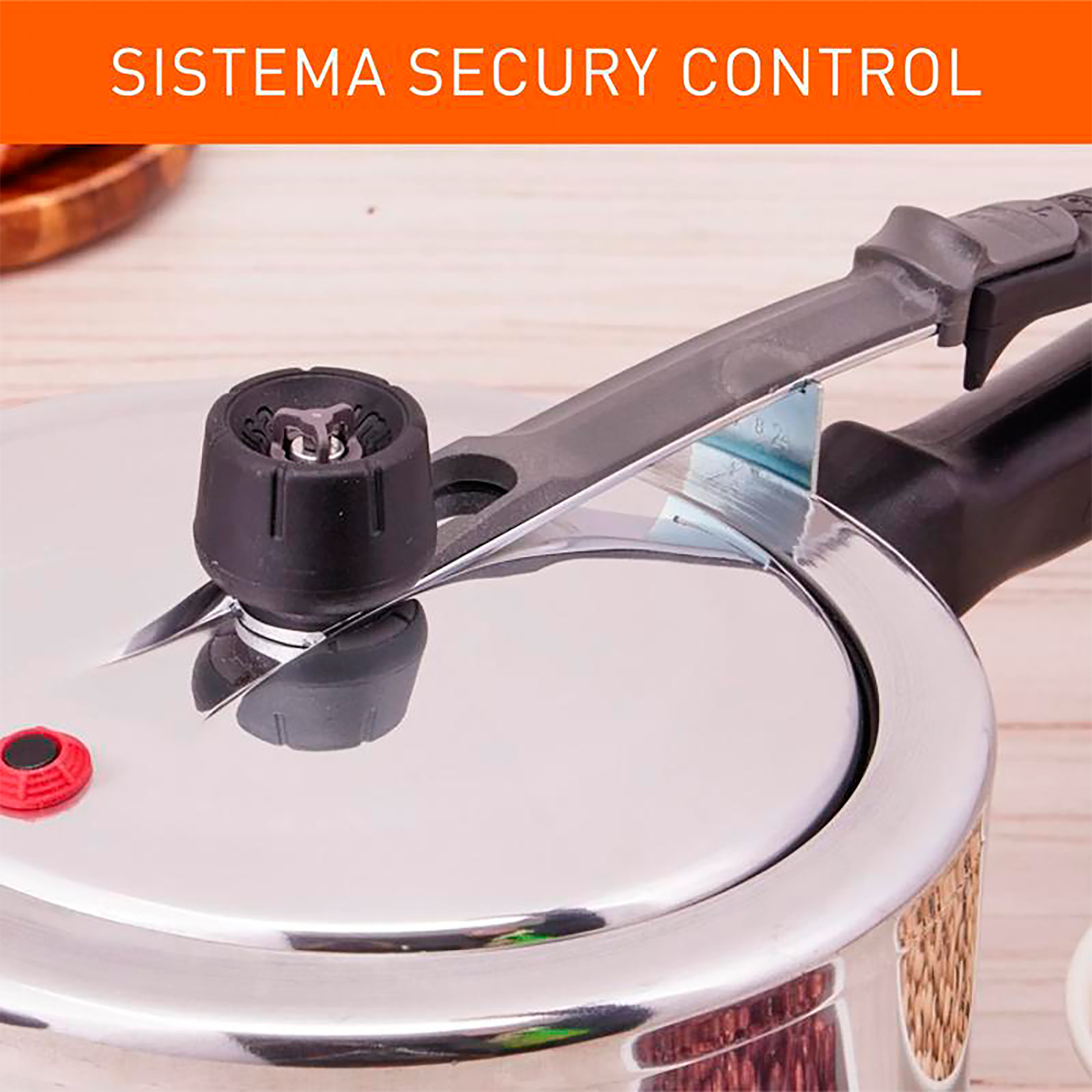 Olla a Presión Secury Control 6L + Cucharon Esencial IMUSA