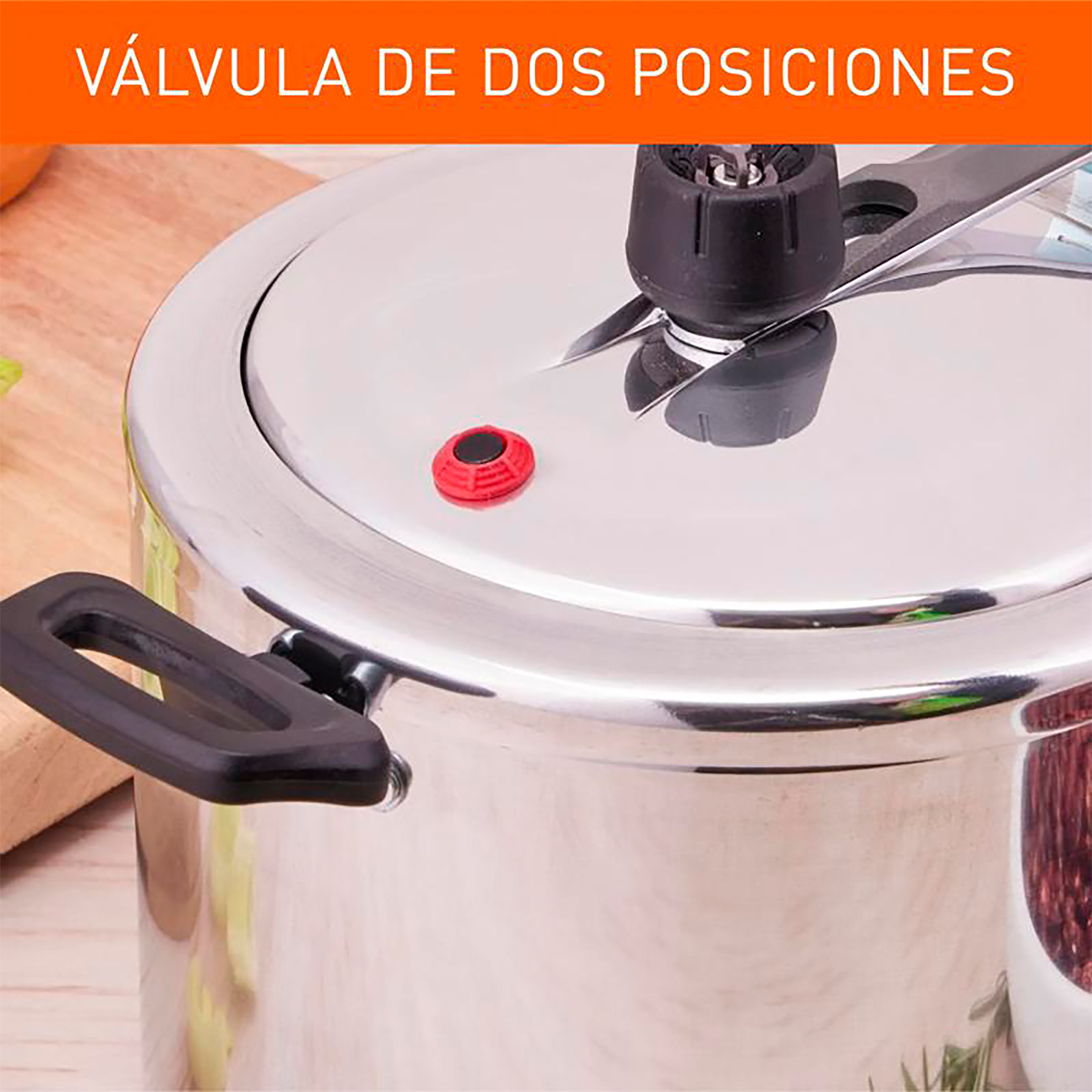 Olla a Presión Secury Control 6L + Cucharon Esencial IMUSA