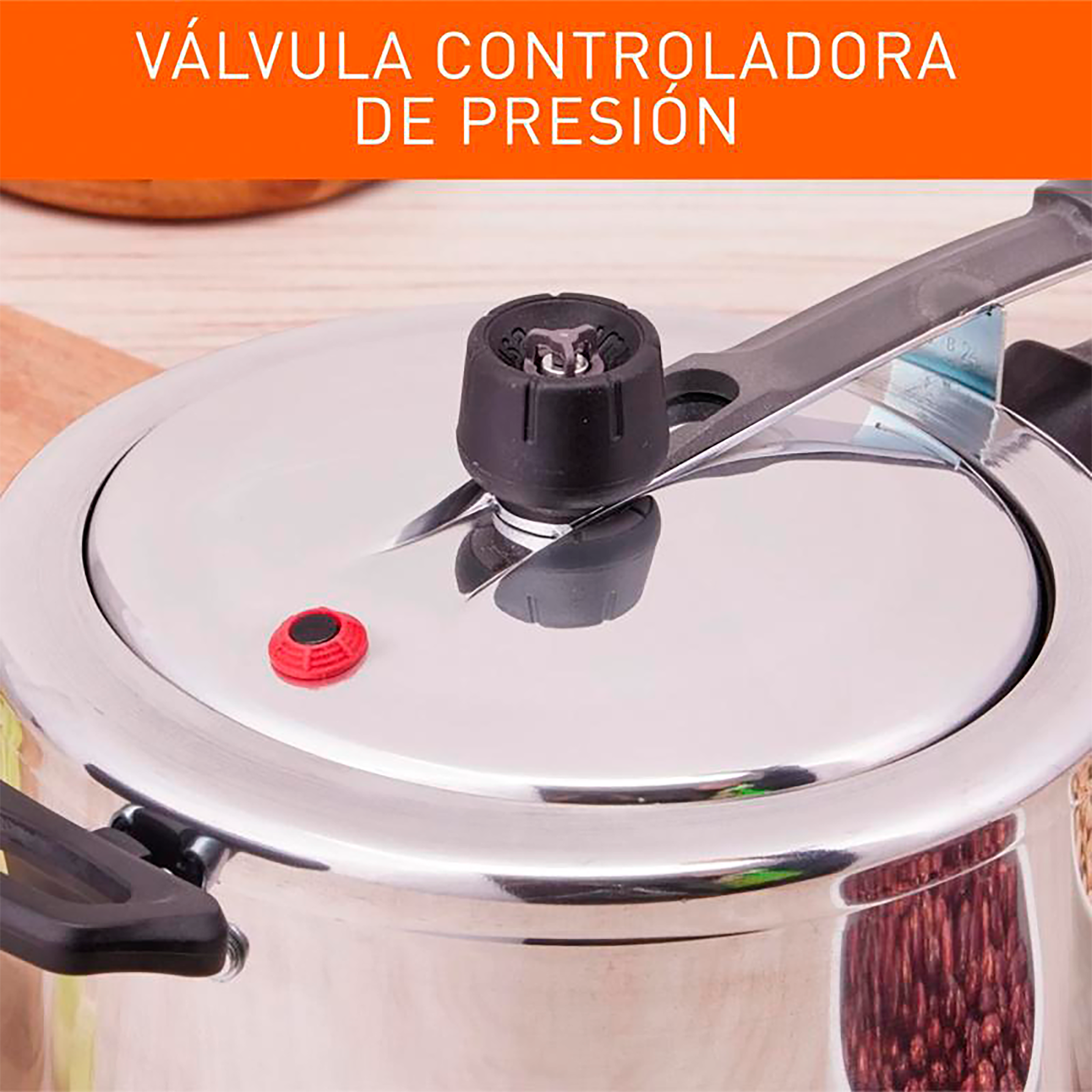 Olla a Presión Secury Control 6L + Cucharon Esencial IMUSA