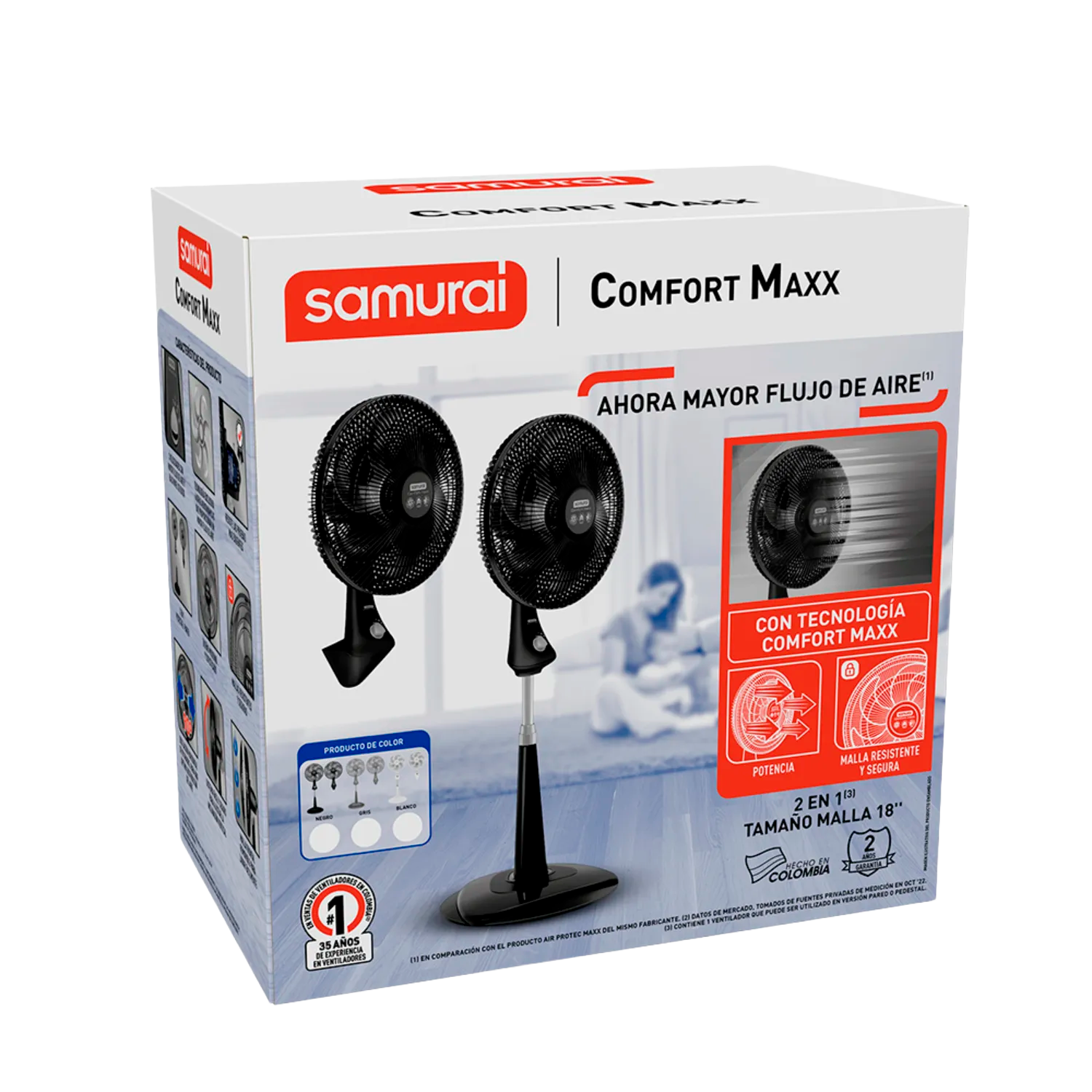 VENTILADOR COMFORT MAXX PLUS 2EN1 BLANC