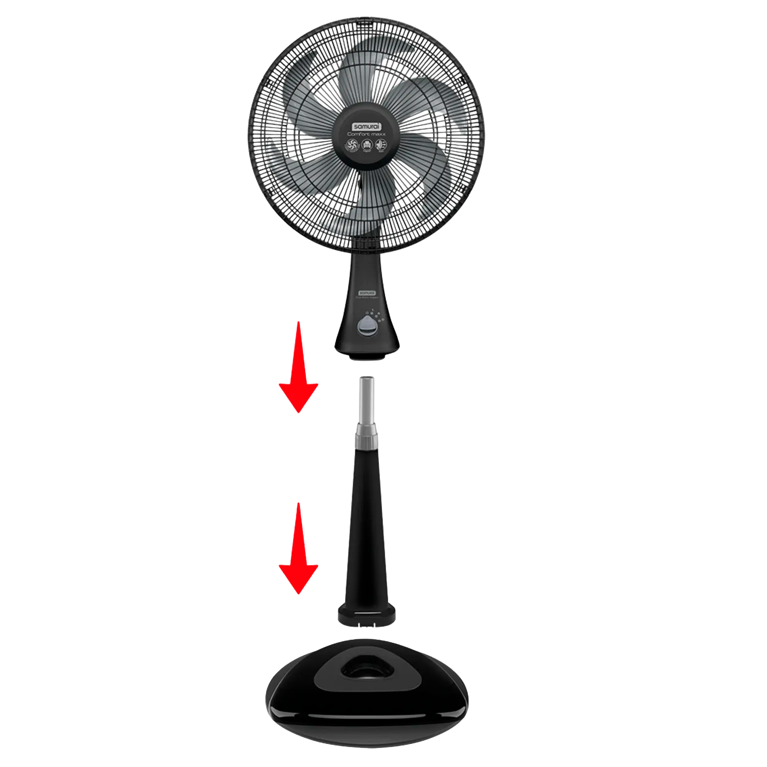 VENTILADOR CONFORT MAXX PLUS 2EN1 NEGRO