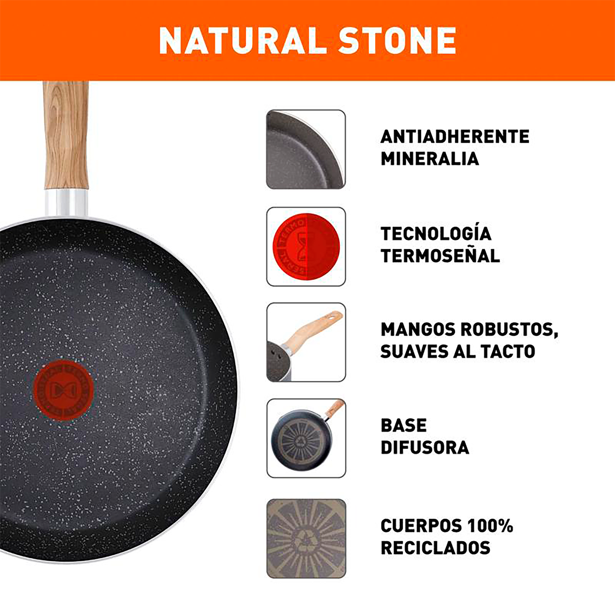 Sartén IMUSA Natural Stone 20cm Antiadherente
