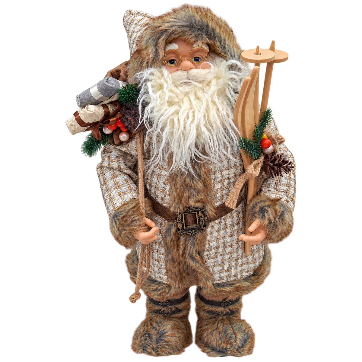 Papá Noel Navideño Rústico 60 cm - Ref. 54701