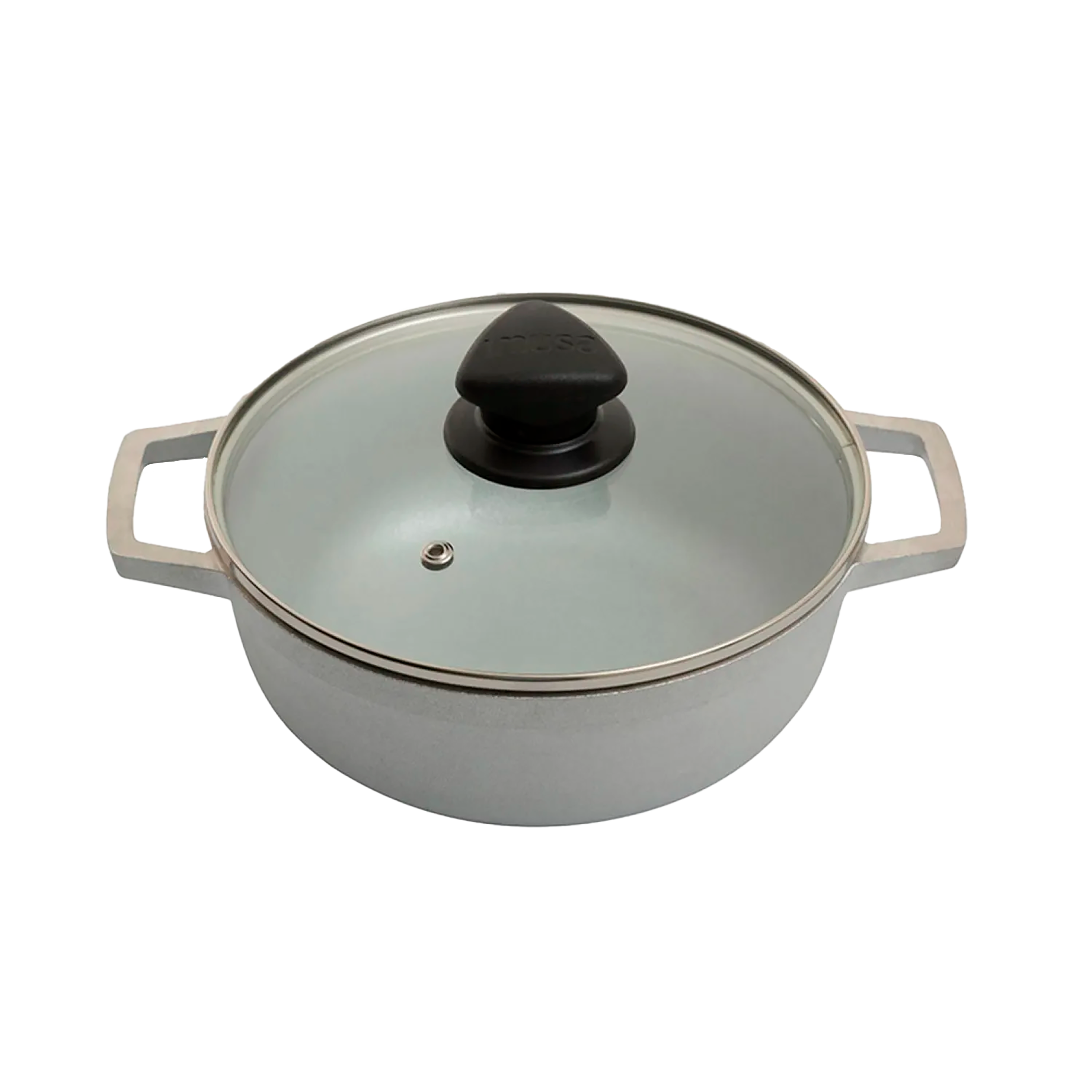 Caldero IMUSA Natural Original 30 cm con tapa de vidrio