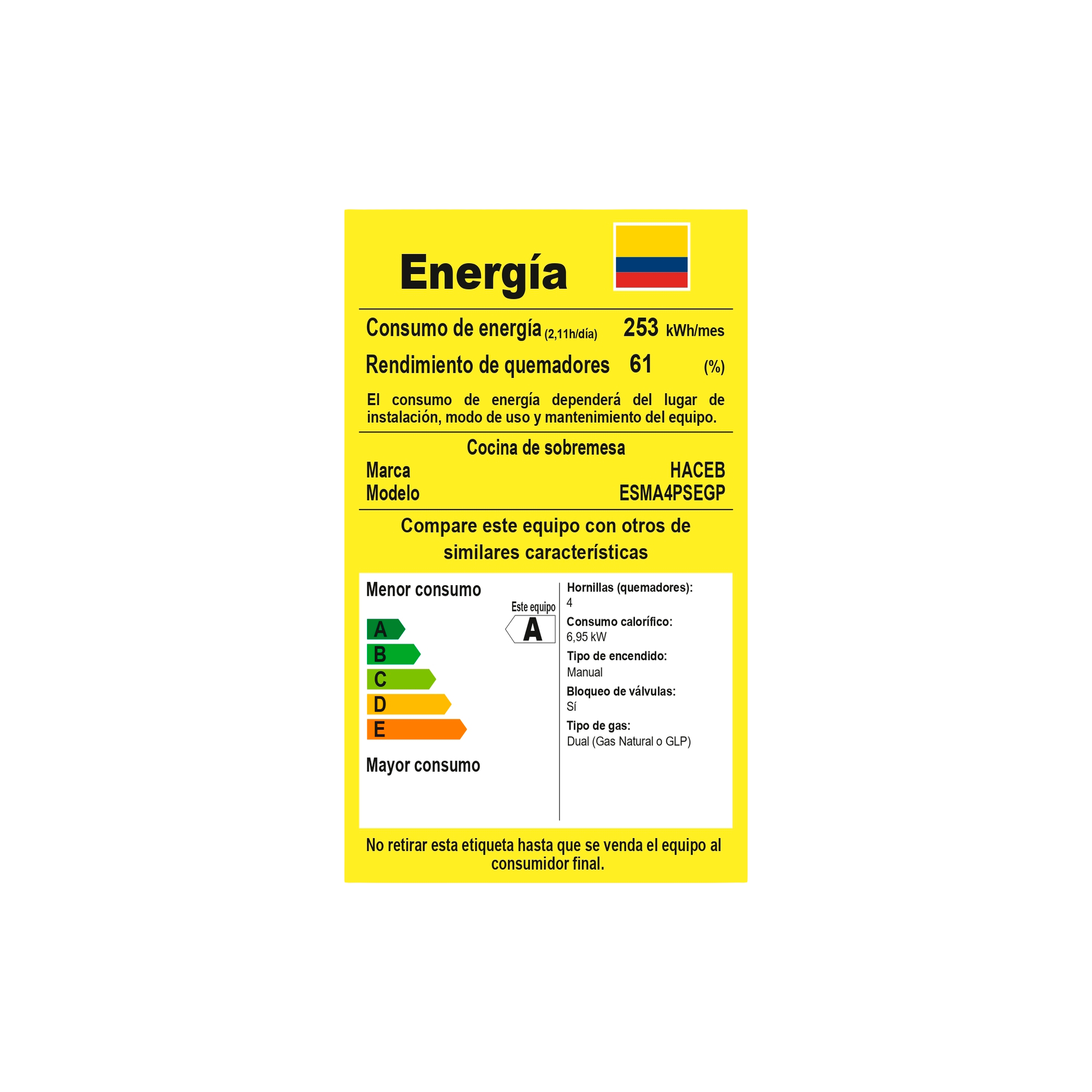 ESTUFA/MESA AVELLANA G/PROPANO NEG HACEB