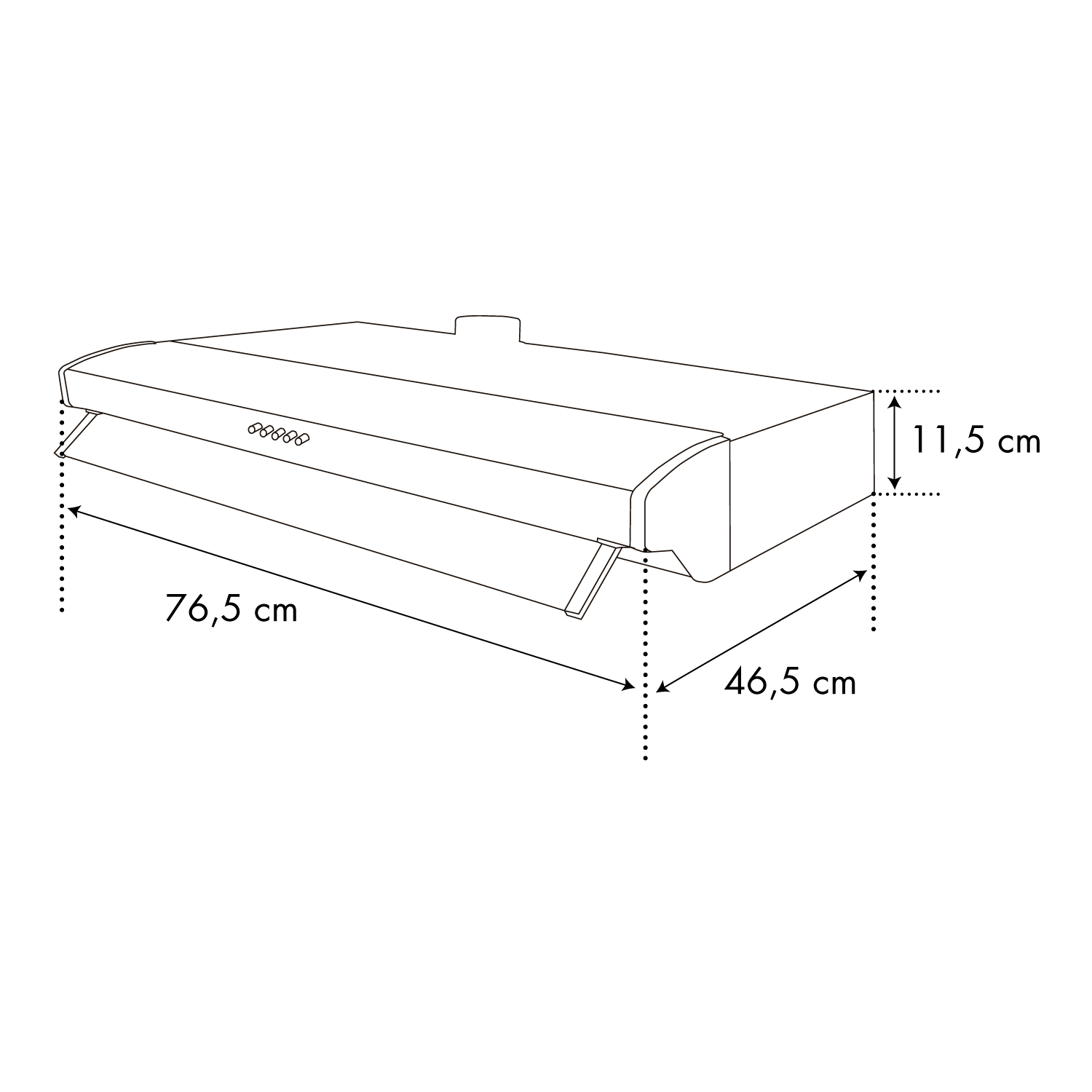 CAMPANA ACERO INOX 76 CM 3 VELOCID HACEB
