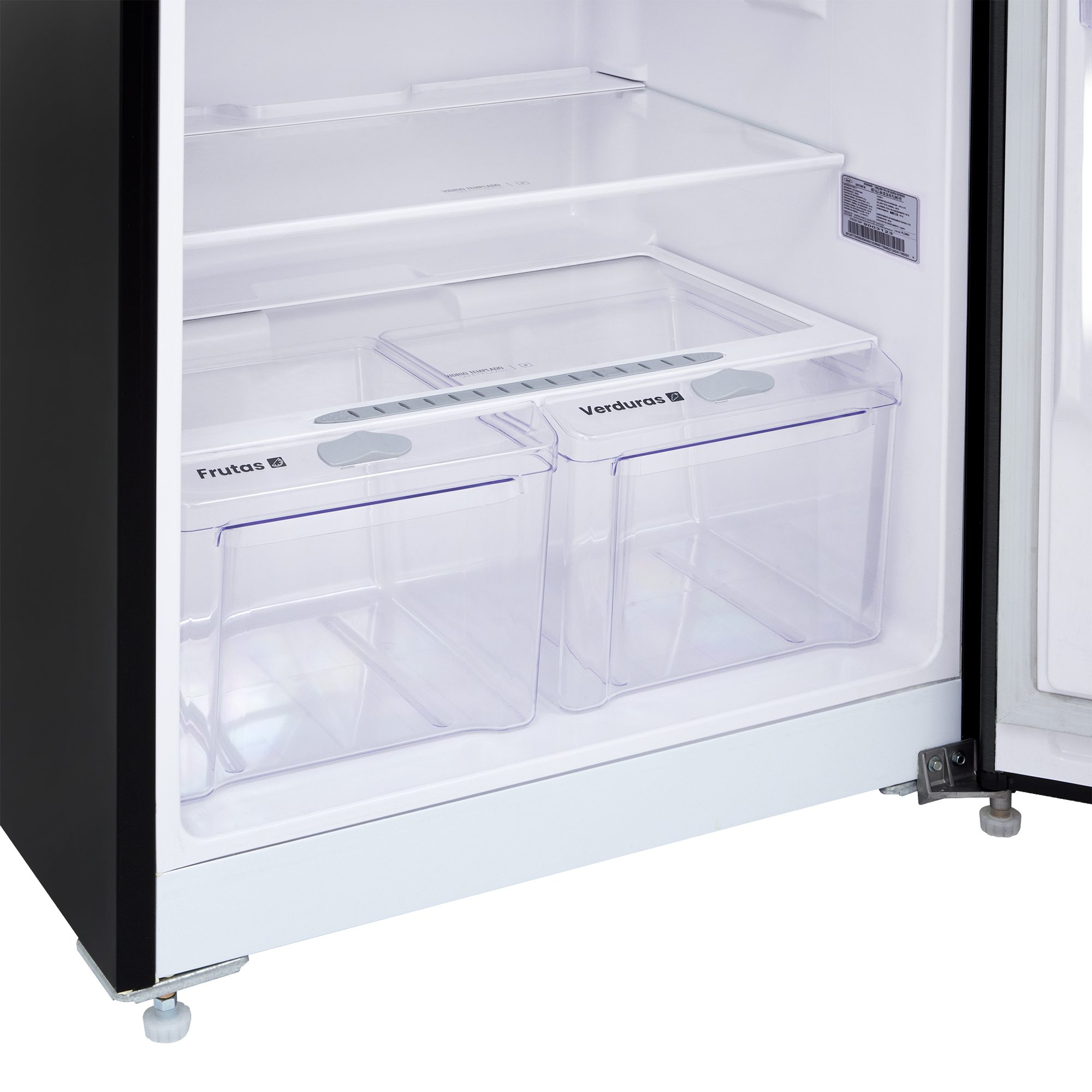 Nevera HACEB No frost Congelador Superior 391 litros N404 Manija Integrada Dispensador de Agua Gris Plomo