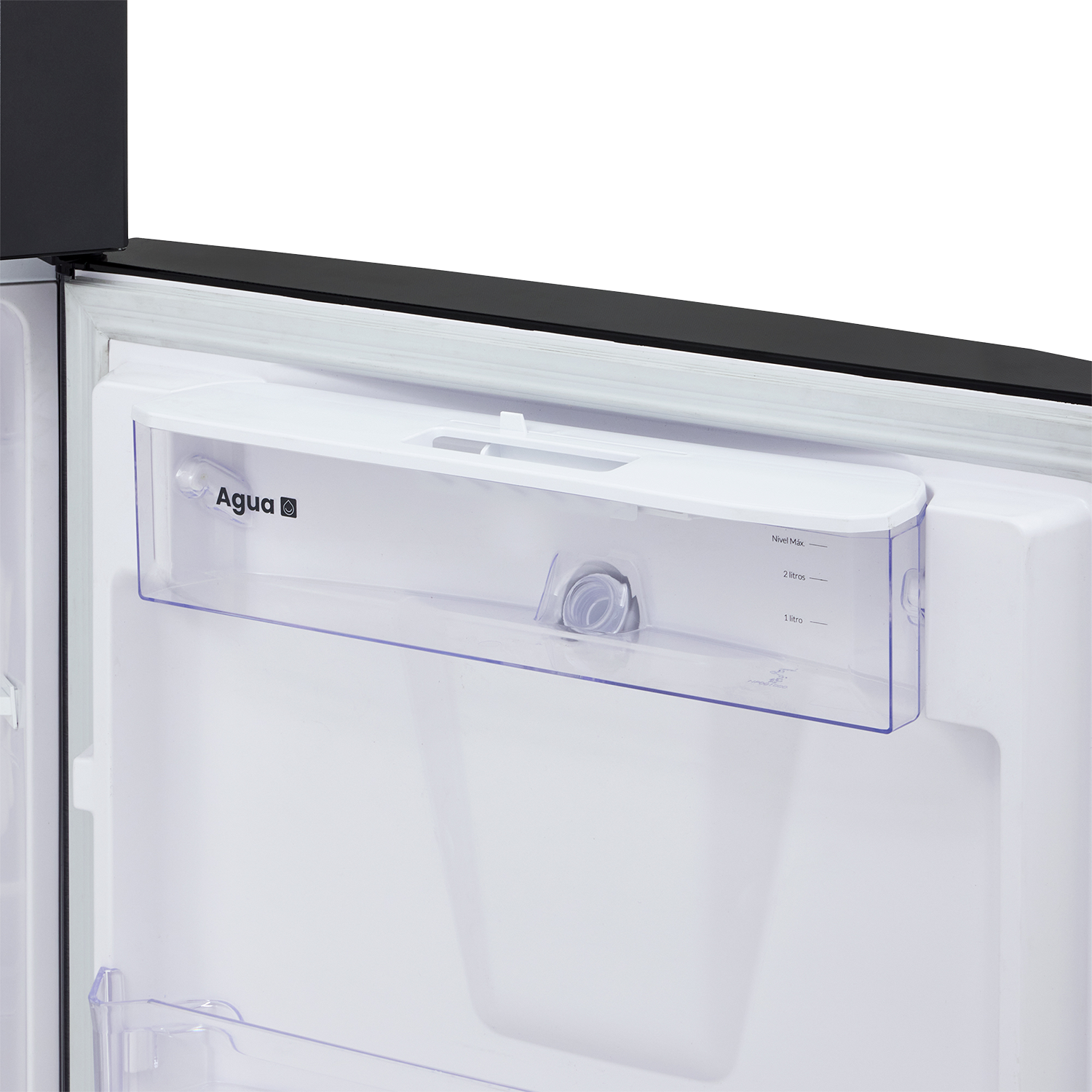 Nevera HACEB No frost Congelador Superior 391 litros N404 Manija Integrada Dispensador de Agua Gris Plomo