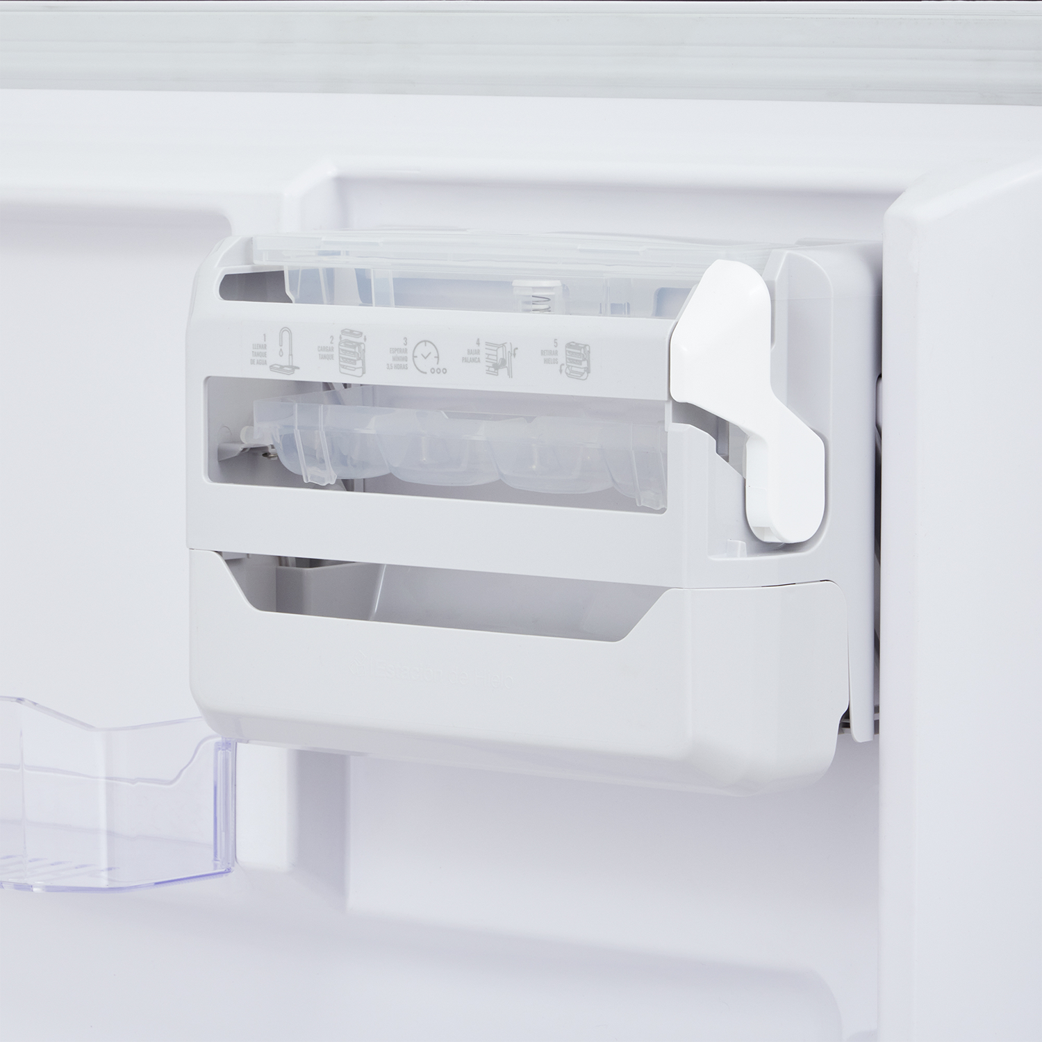 Nevera HACEB No frost Congelador Superior 391 litros N404 Manija Integrada Dispensador de Agua Gris Plomo