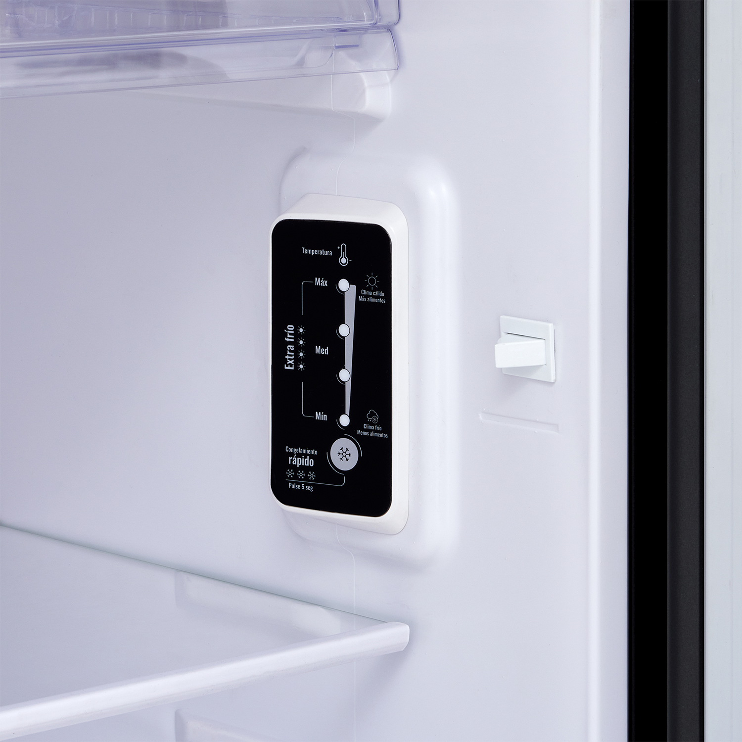 Nevera HACEB No frost Congelador Superior 391 litros N404 Manija Integrada Dispensador de Agua Gris Plomo