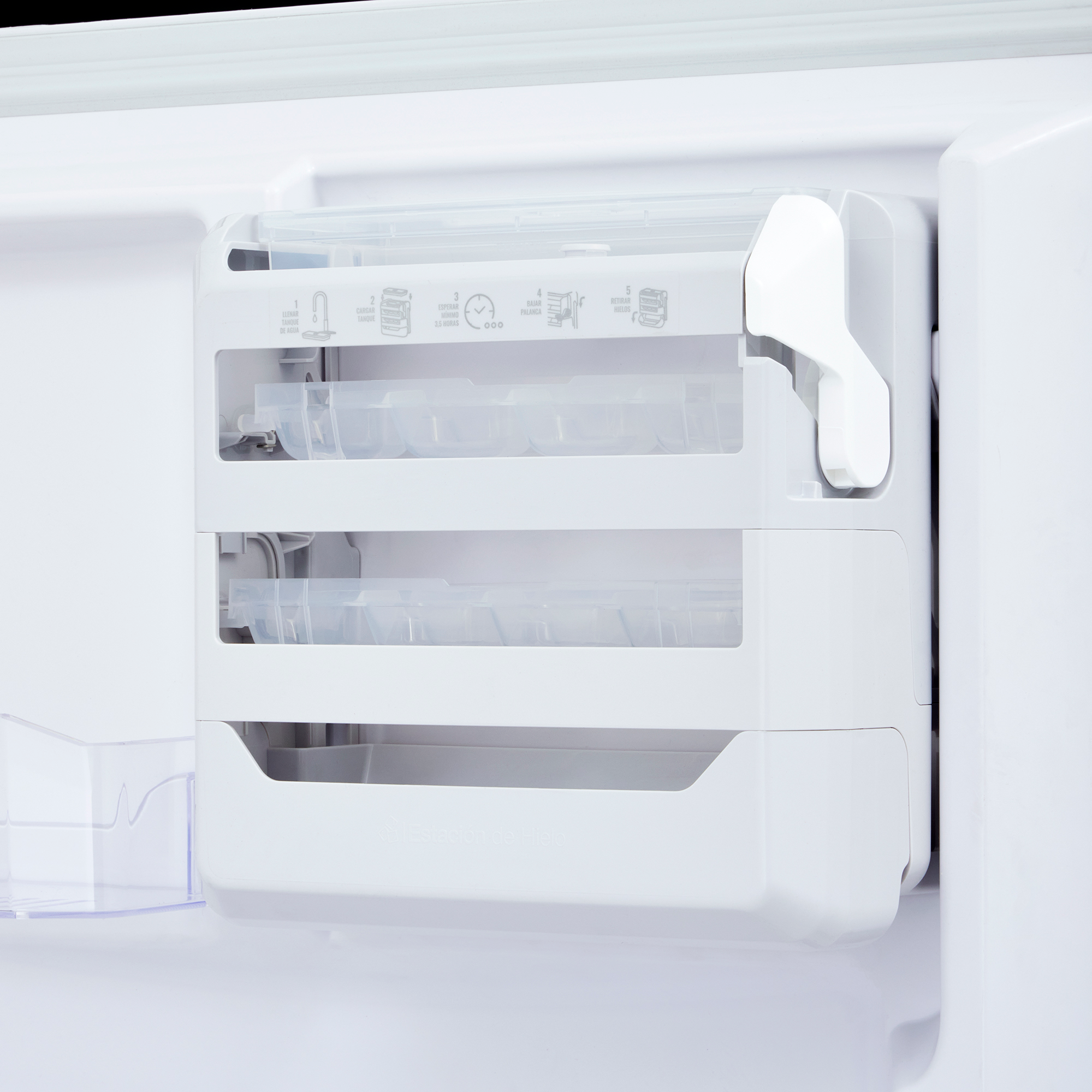 Nevera HACEB No frost Congelador Superior 428 litros N448 Manija Integrada Panel Digital Dispensador de Agua Negro Cósmico