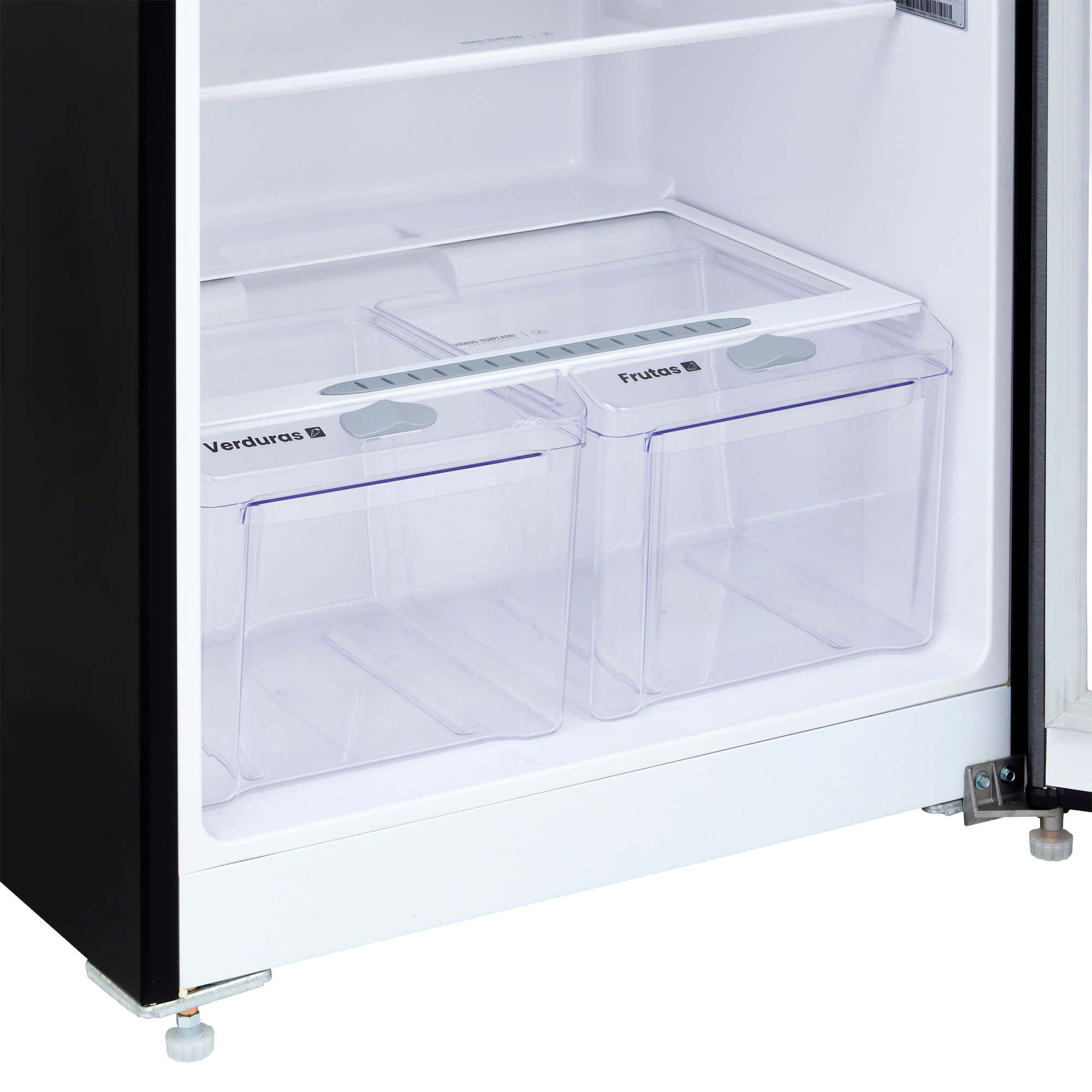 Nevera HACEB No frost Congelador Superior 428 litros N448 Manija Integrada Panel Digital Dispensador de Agua Negro Cósmico