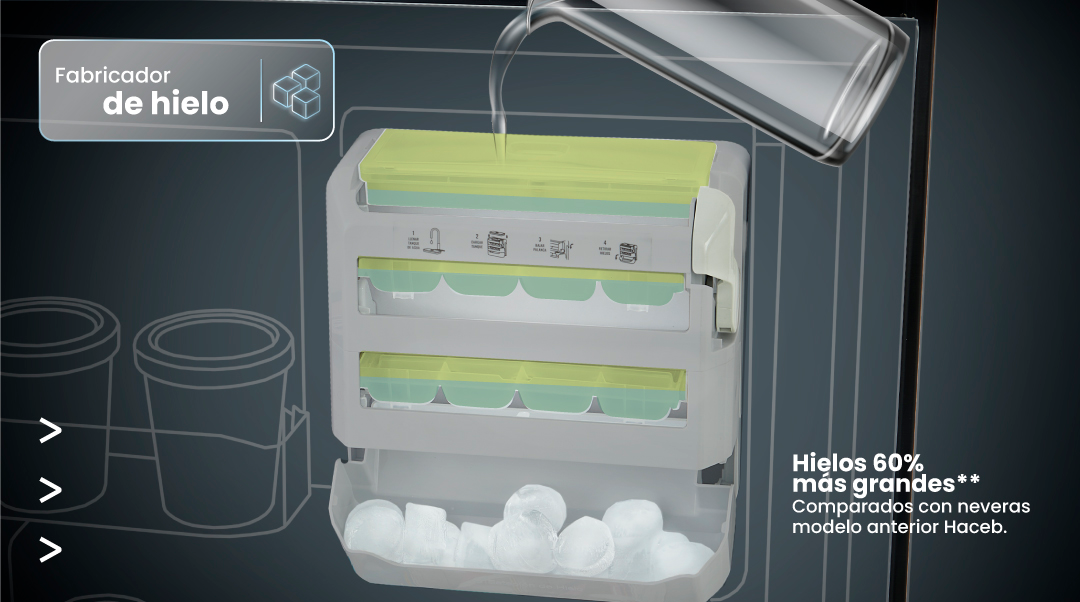 Nevera Haceb No Frost 404 Litros Inverter Manija Integrada Negro Esmeralda
