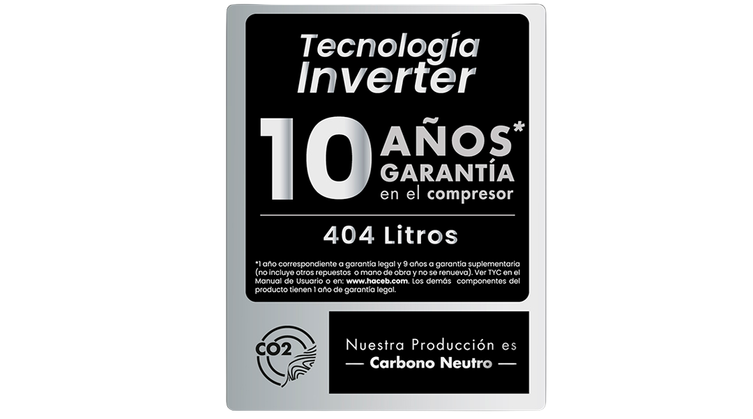 Nevera Haceb No Frost 404 Litros Inverter Manija Integrada Negro Esmeralda