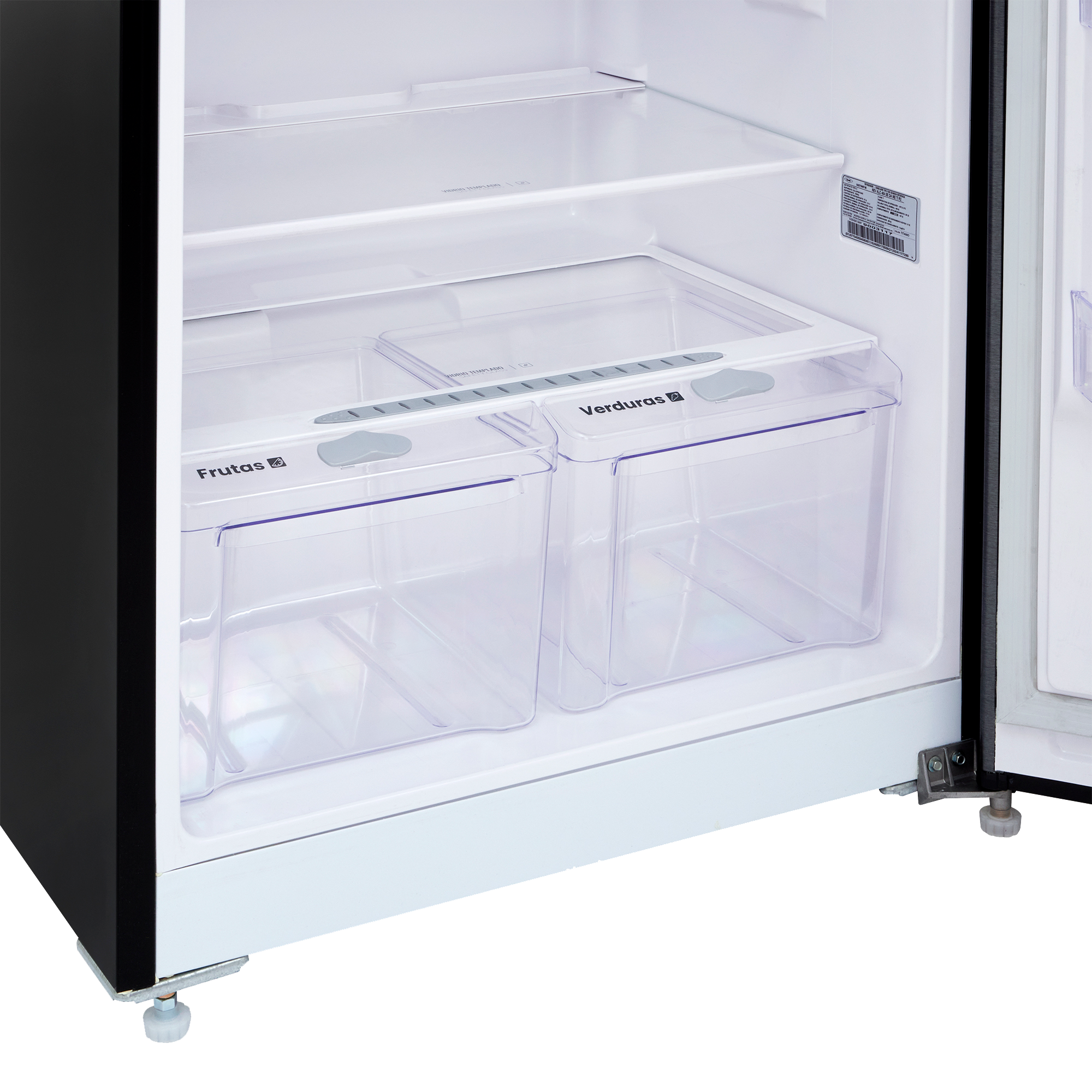 Nevera HACEB No frost Congelador Superior 391 litros N404 Manija Externa Dispensador de Agua Gris Titanio