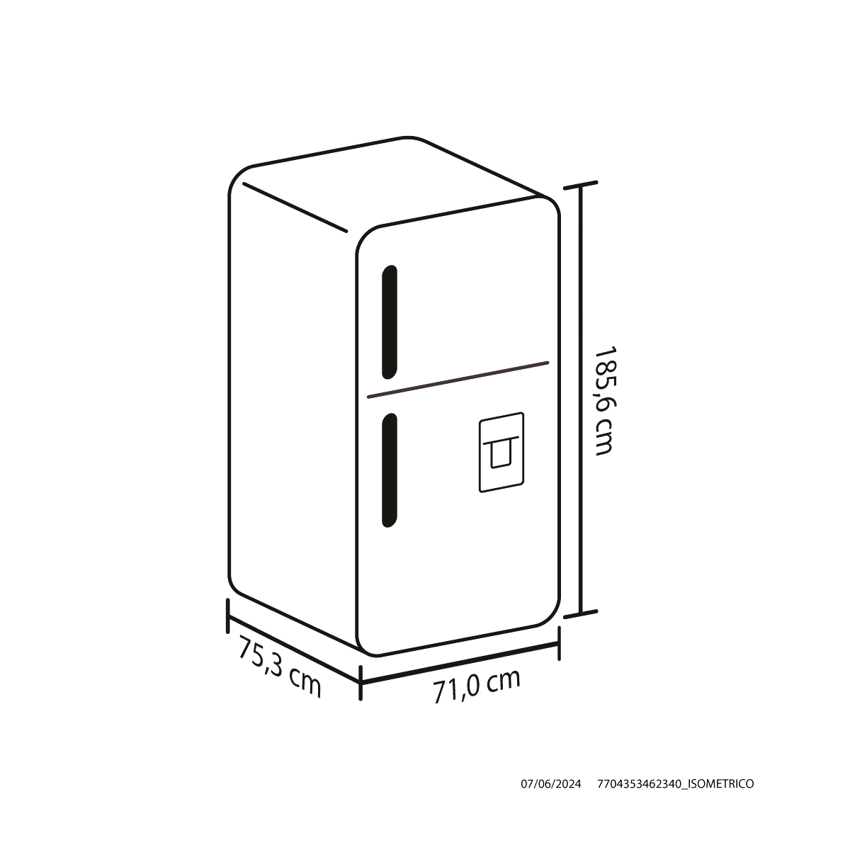 NEVERA 448L MANIJA EXTERNA INVERTER INOX