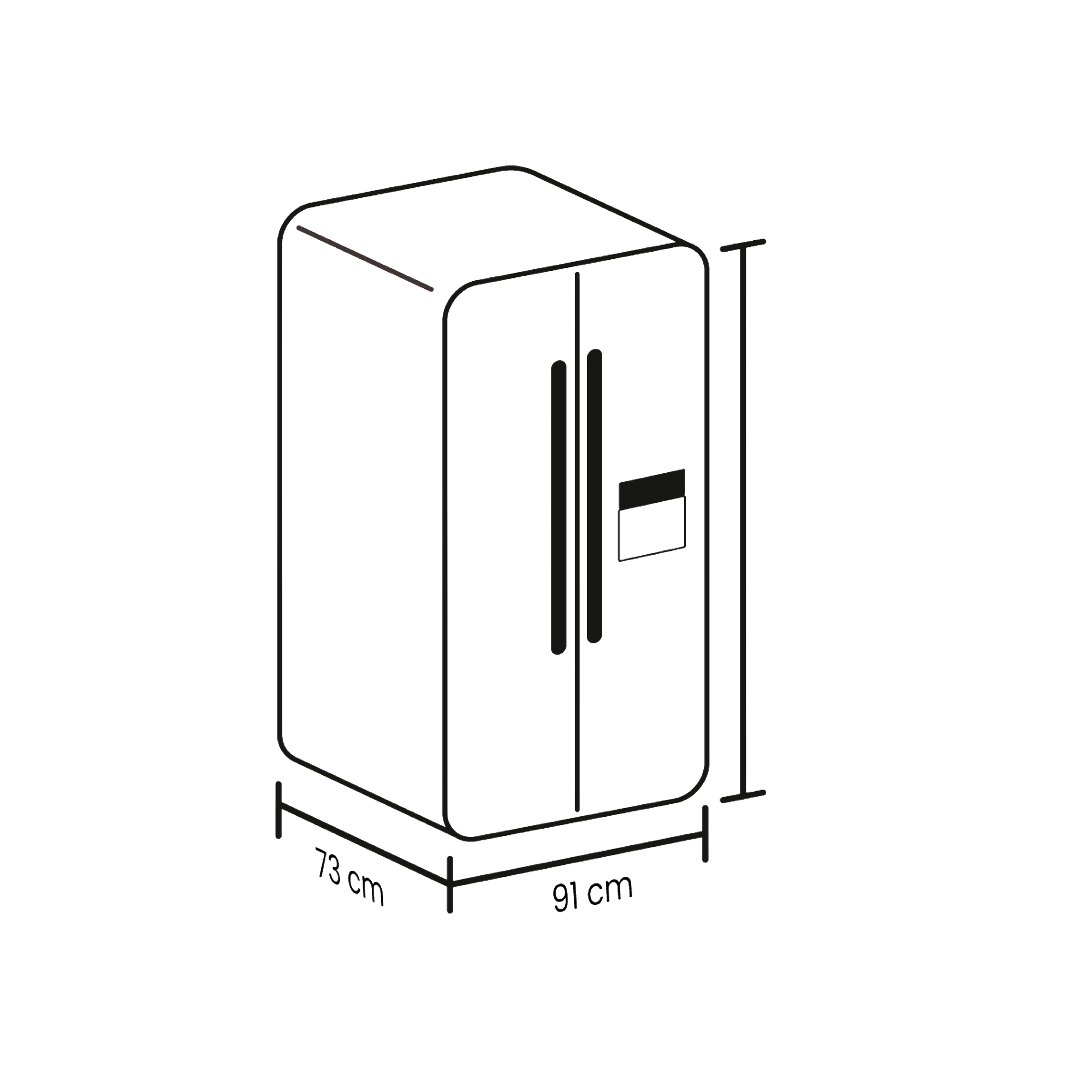 Nevecón HACEB Side by Side 529 Litros Sin Escarcha Manija Externa Panel Digital Inverter Negro