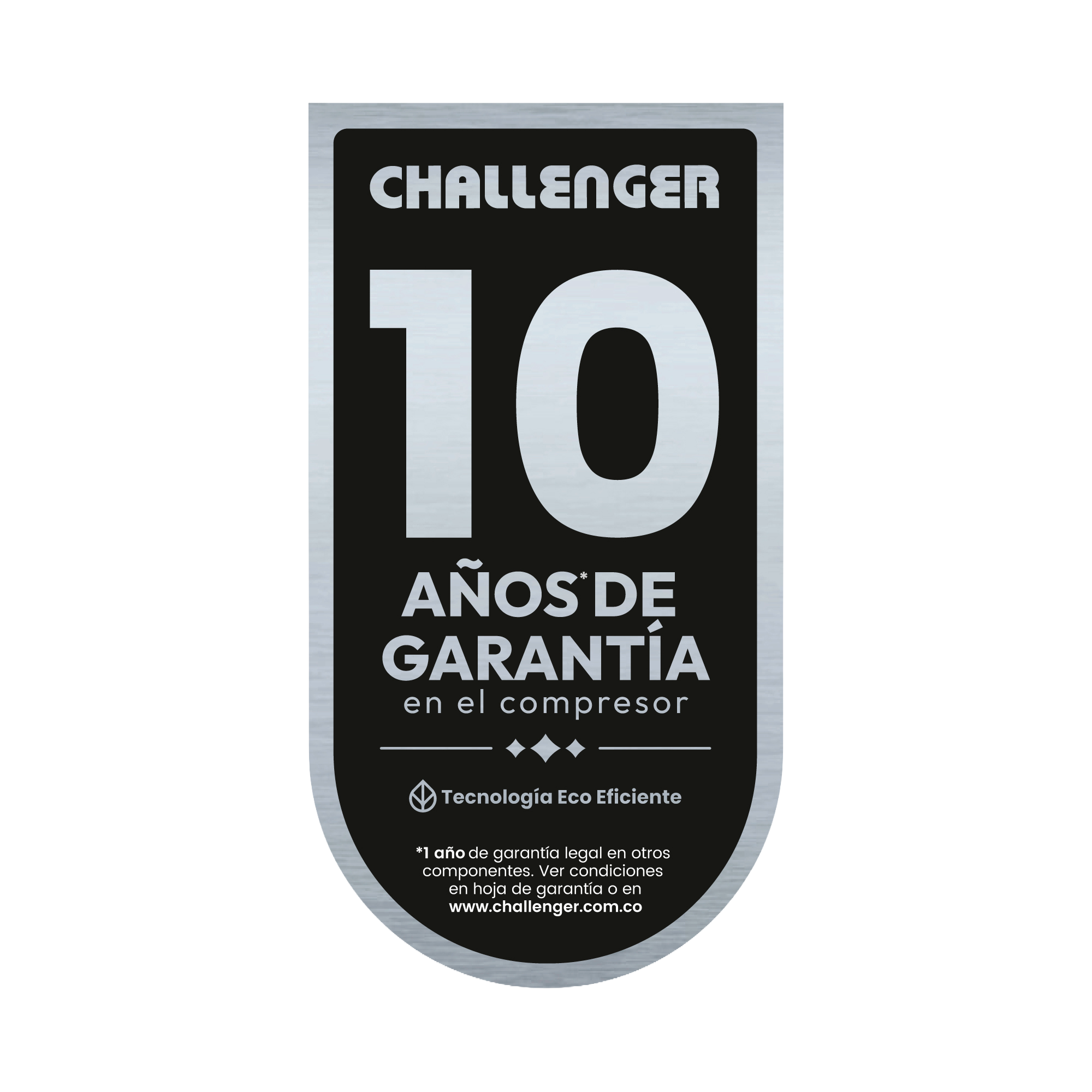 Nevera CHALLENGER No Frost Congelador Superior 231 Litros CR249 Titanium