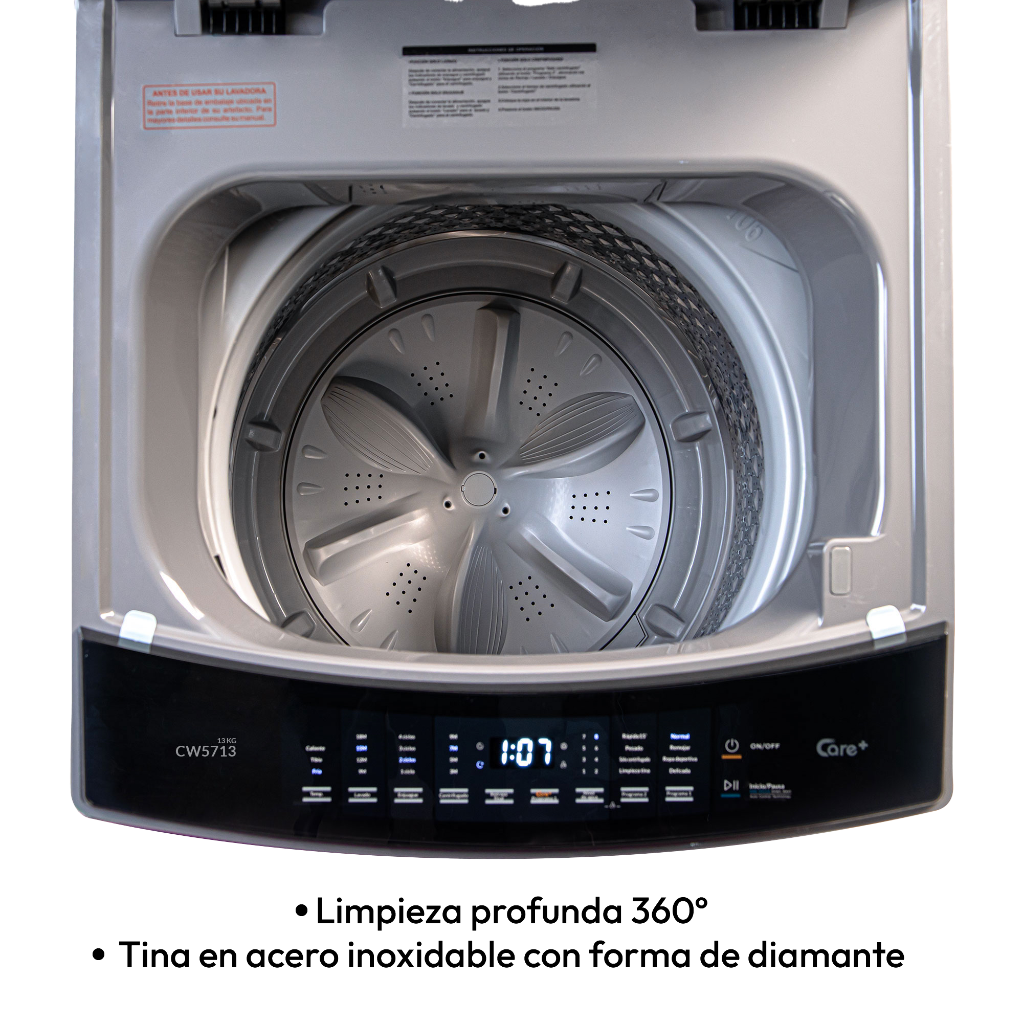 LAVADORA 13KG ON-OFF/DARK GRAY CHALLENGE