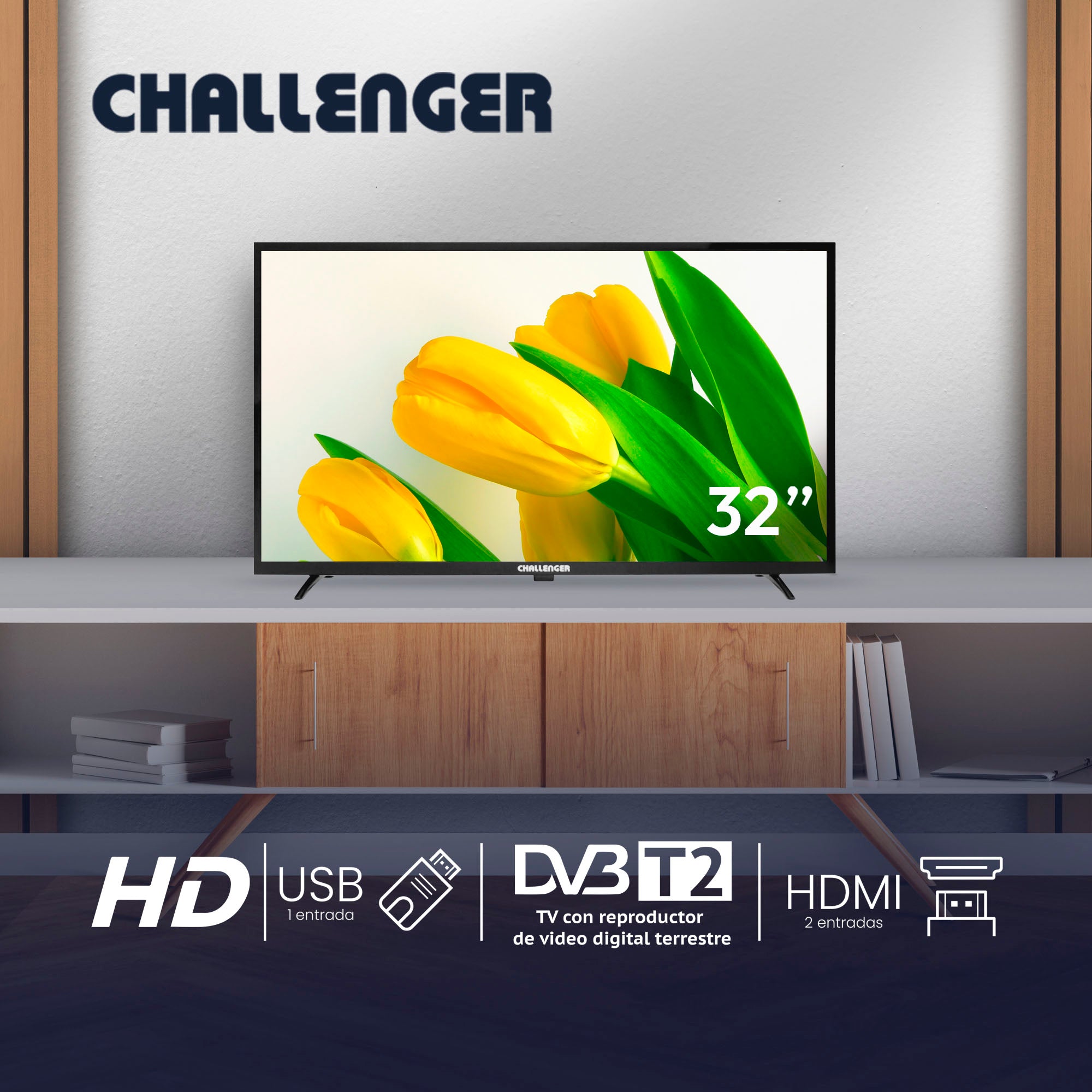 TV 32" LED 32K88 T2 CHALLENGER