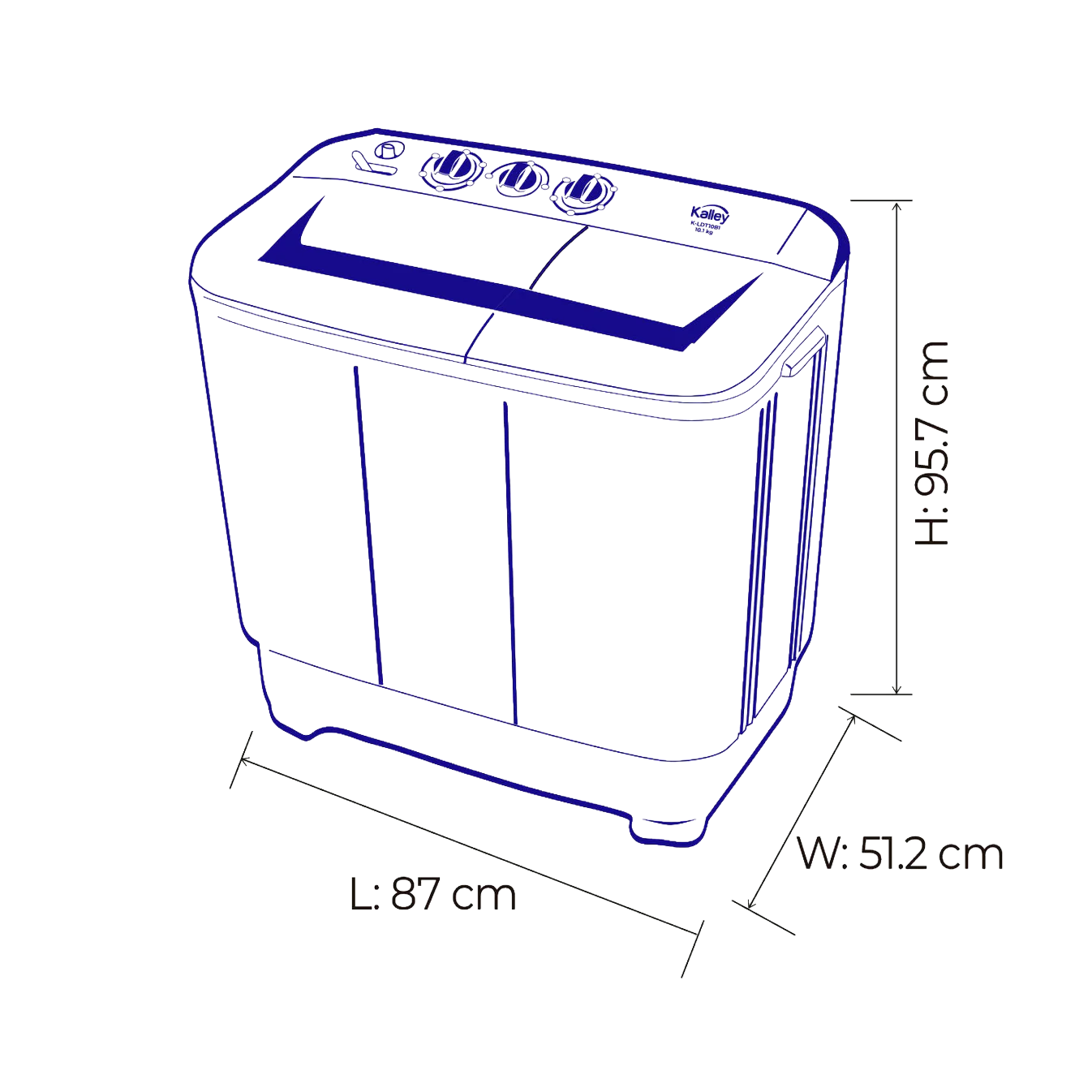 LAVADORA 13KG SEMI