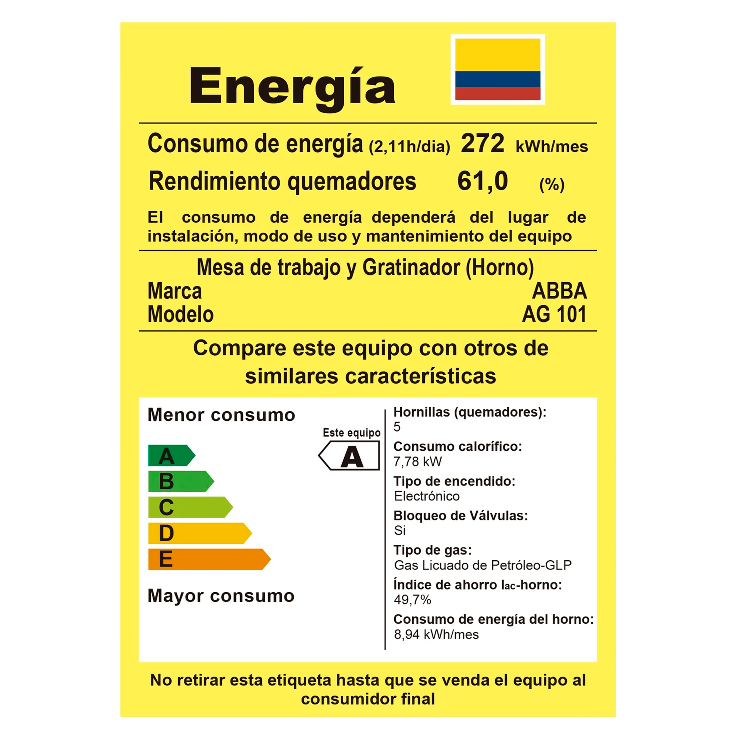 COCINA GAS PROPANO 4 PUESTOS MESA DE VIDRIO