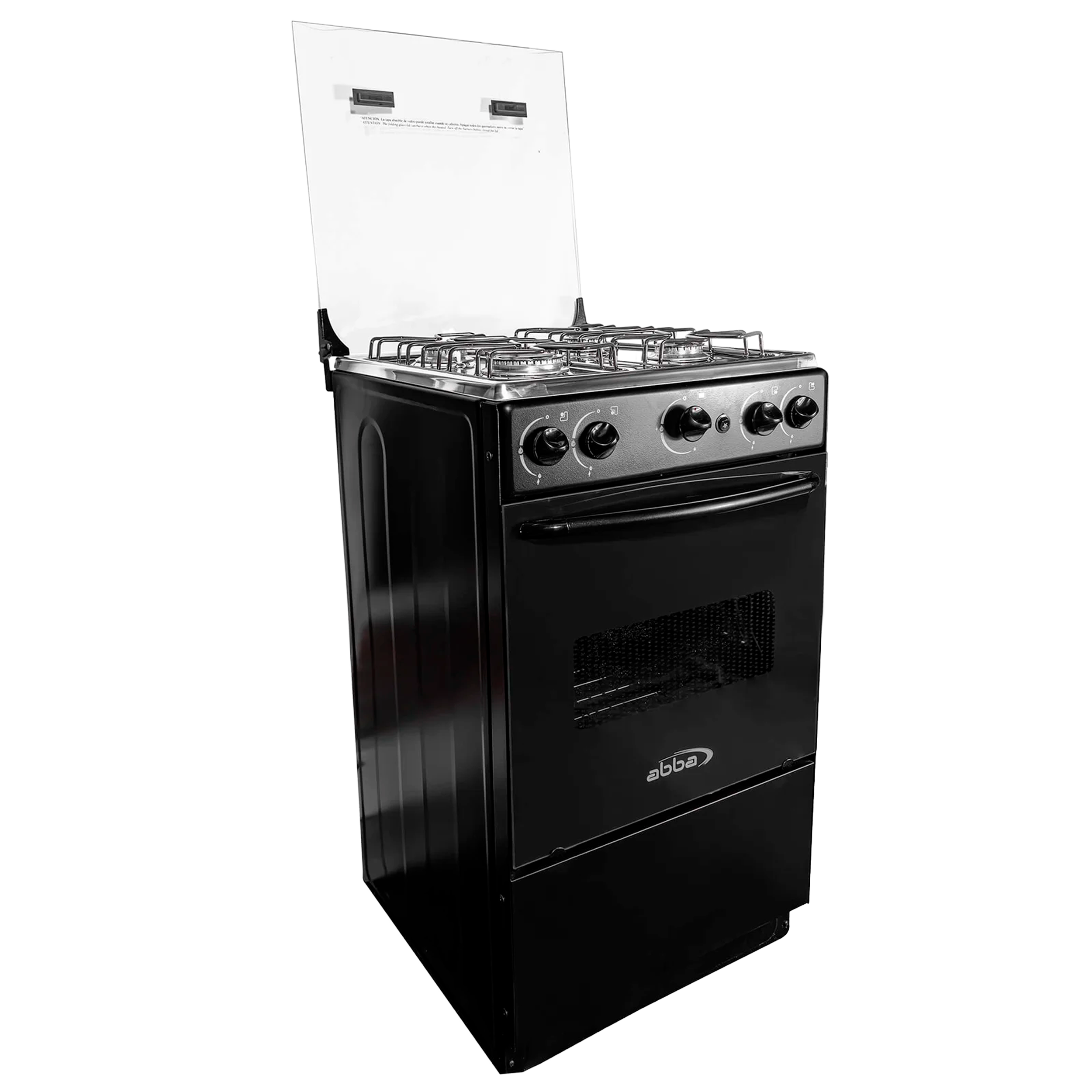 COCINA 4PTS HR/VALV MESA INOX TAPA VIDRI