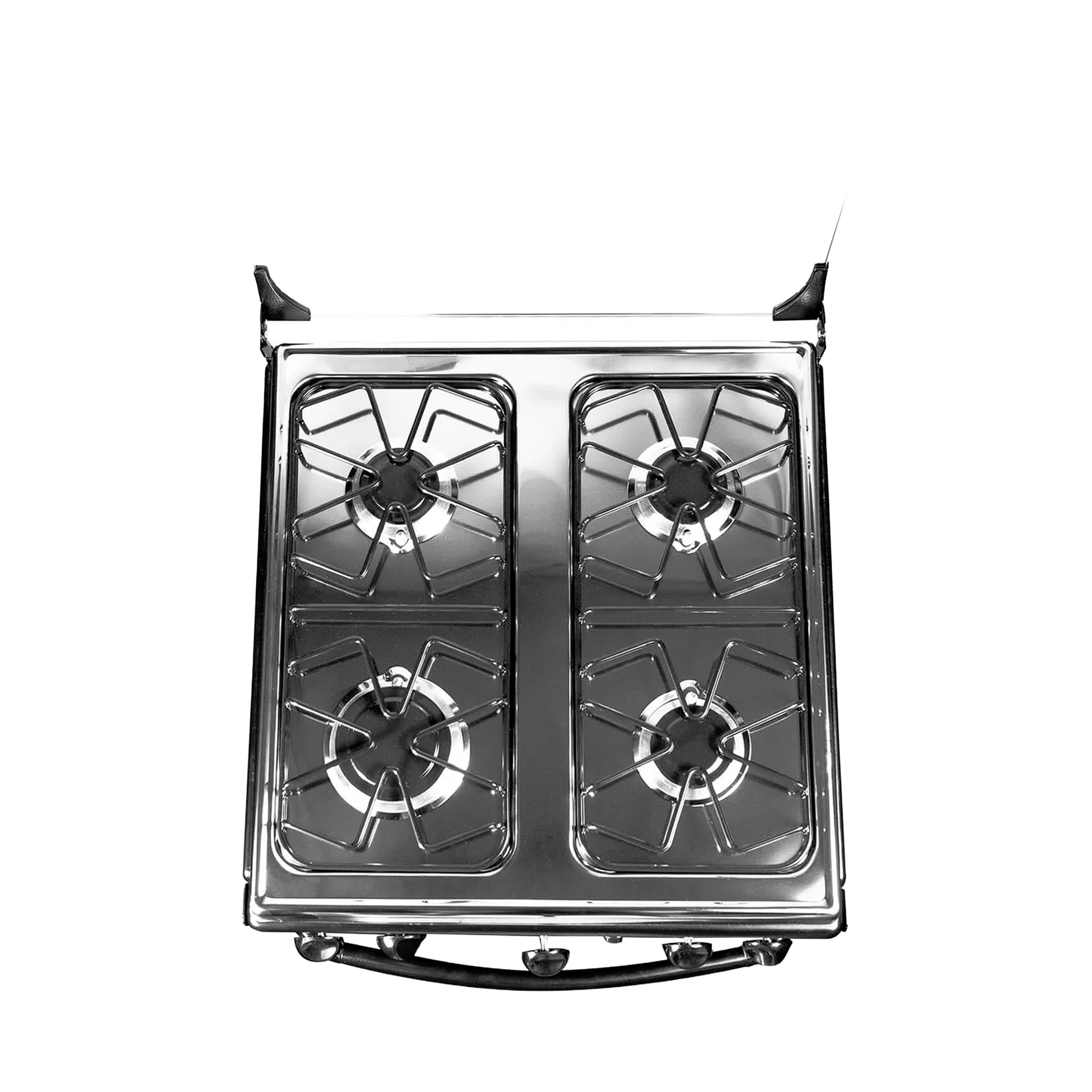 COCINA 4PTS HR/VALV MESA INOX TAPA VIDRI