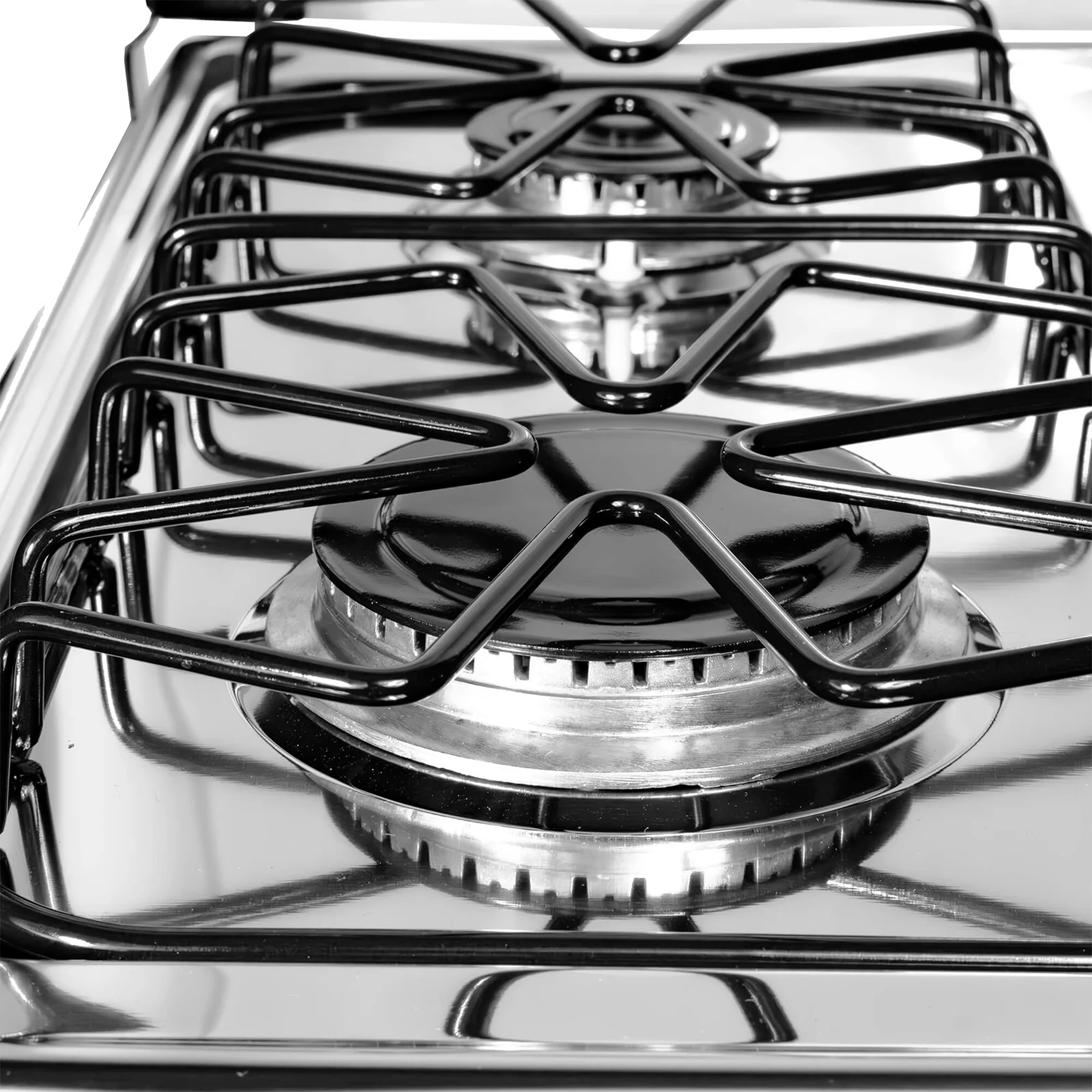 COCINA 4PTS HR/VALV MESA INOX TAPA VIDRI