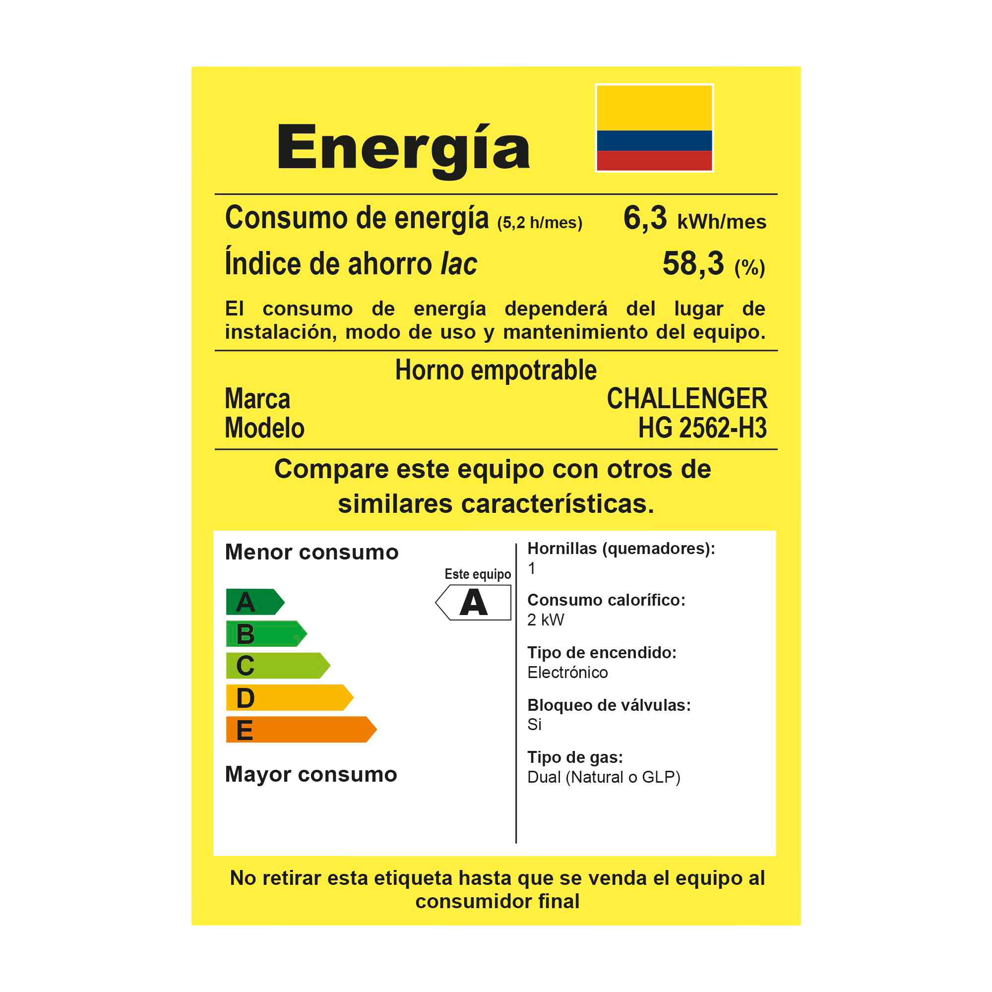 HORNO GN/DOR 220V/E E/NEGRO/SQ CHALLENGE