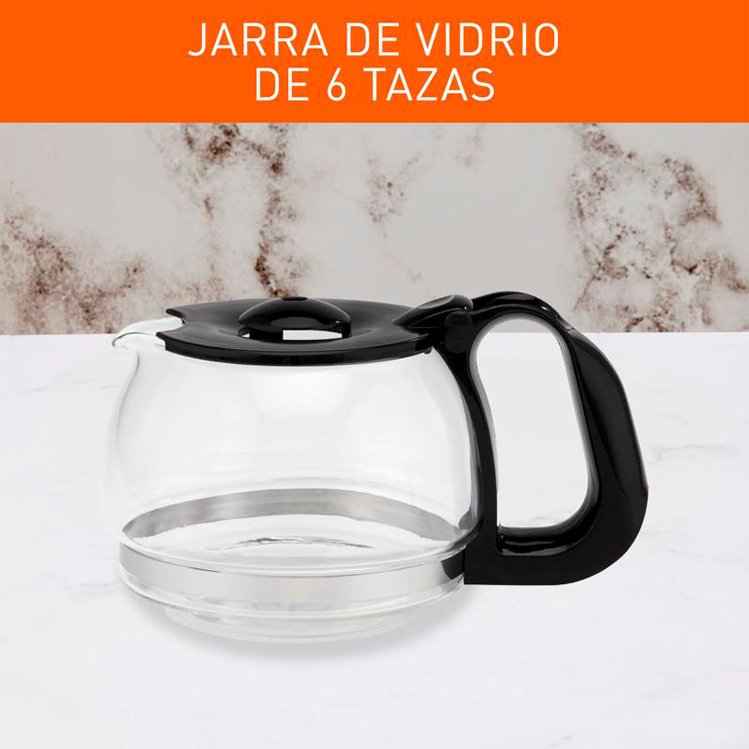 Cafetera de filtro IMUSA Café City 6 Tazas Negra