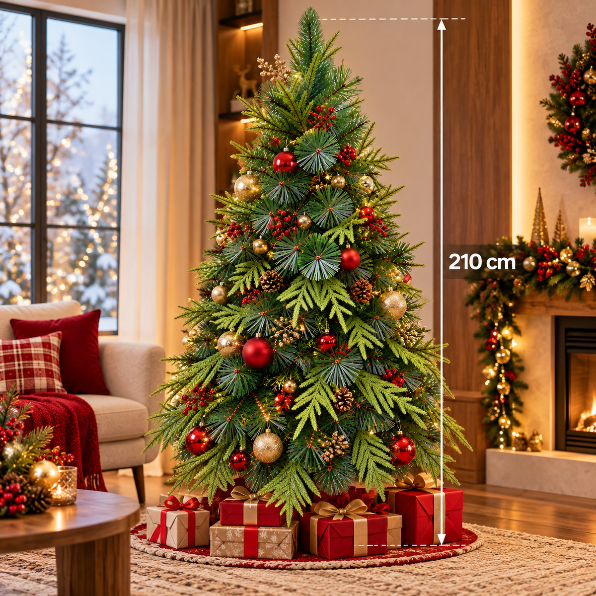 Árbol de Navidad Verde 180 cm 674 Ramas HBC – Ref. 9217-03