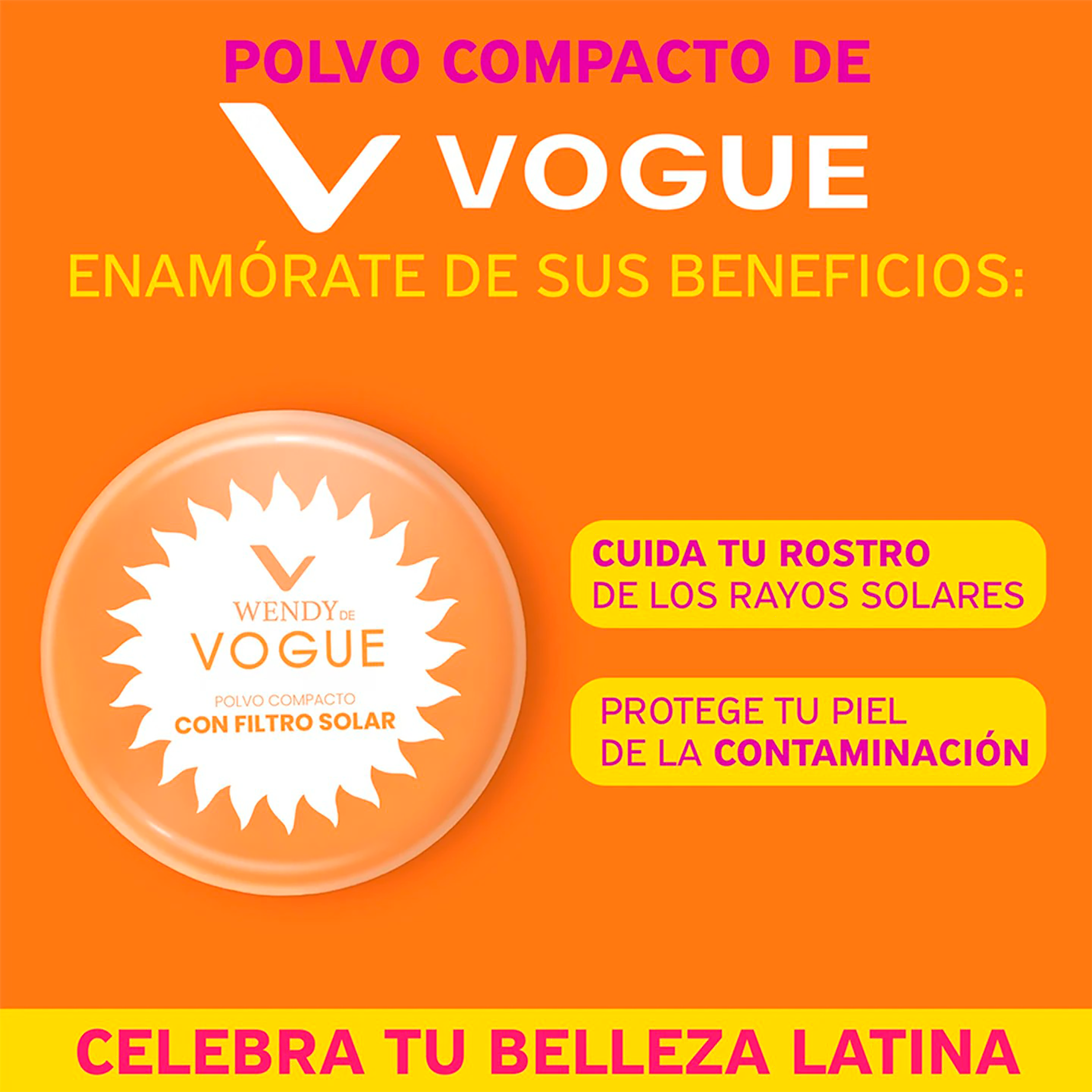 POLVO COMPACTO FILTRO SOLAR WENDY 01 VOGUE