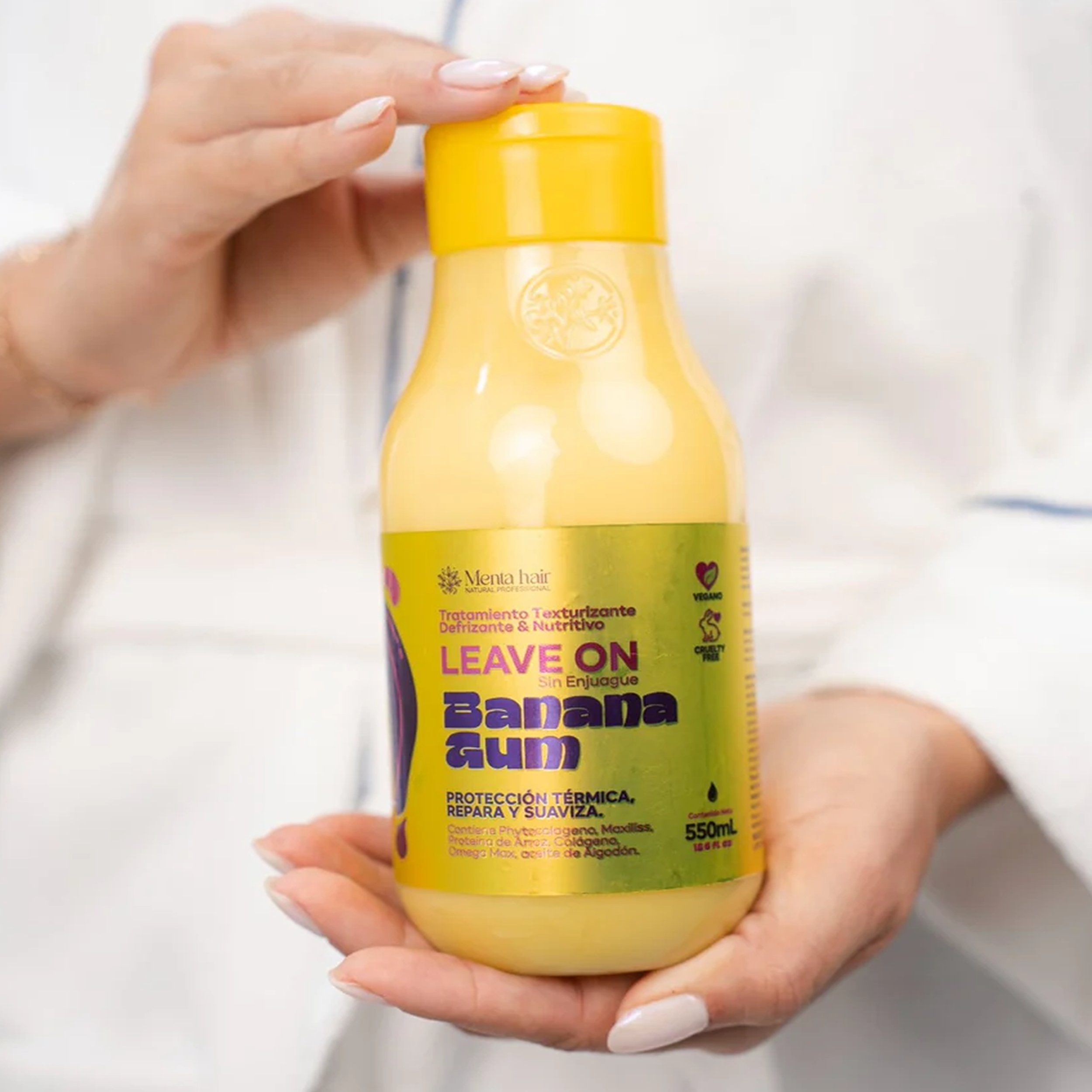 CREMA DE PEINAR LEAVEN ON-BANANA GUM