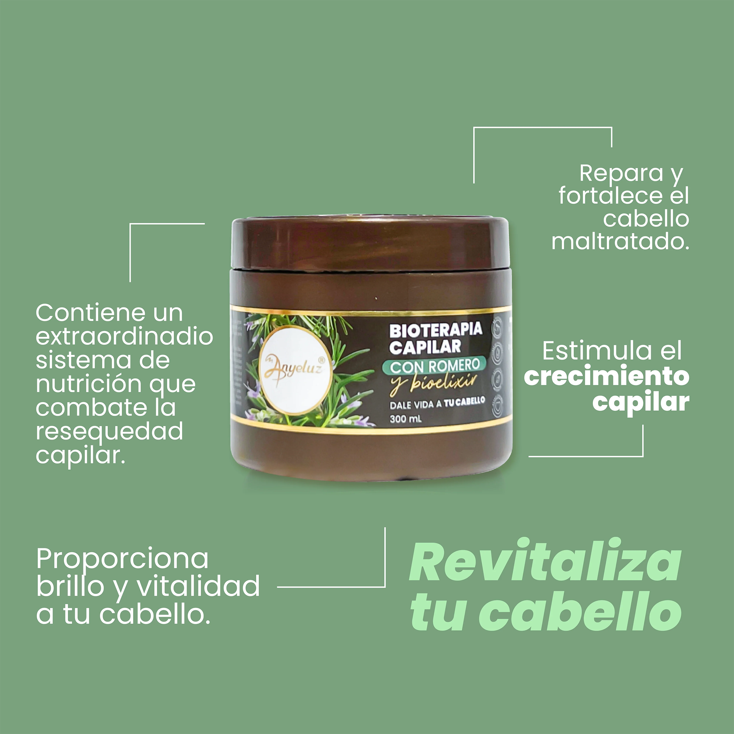 BIOTERAPIA CAPILAR CON ROMERO 300ML
