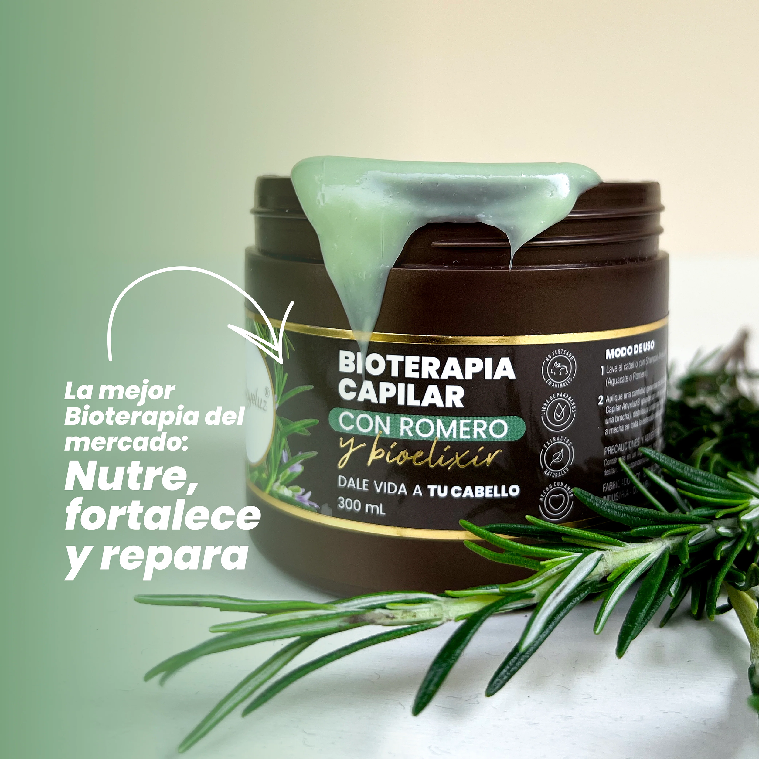 BIOTERAPIA CAPILAR CON ROMERO 300ML