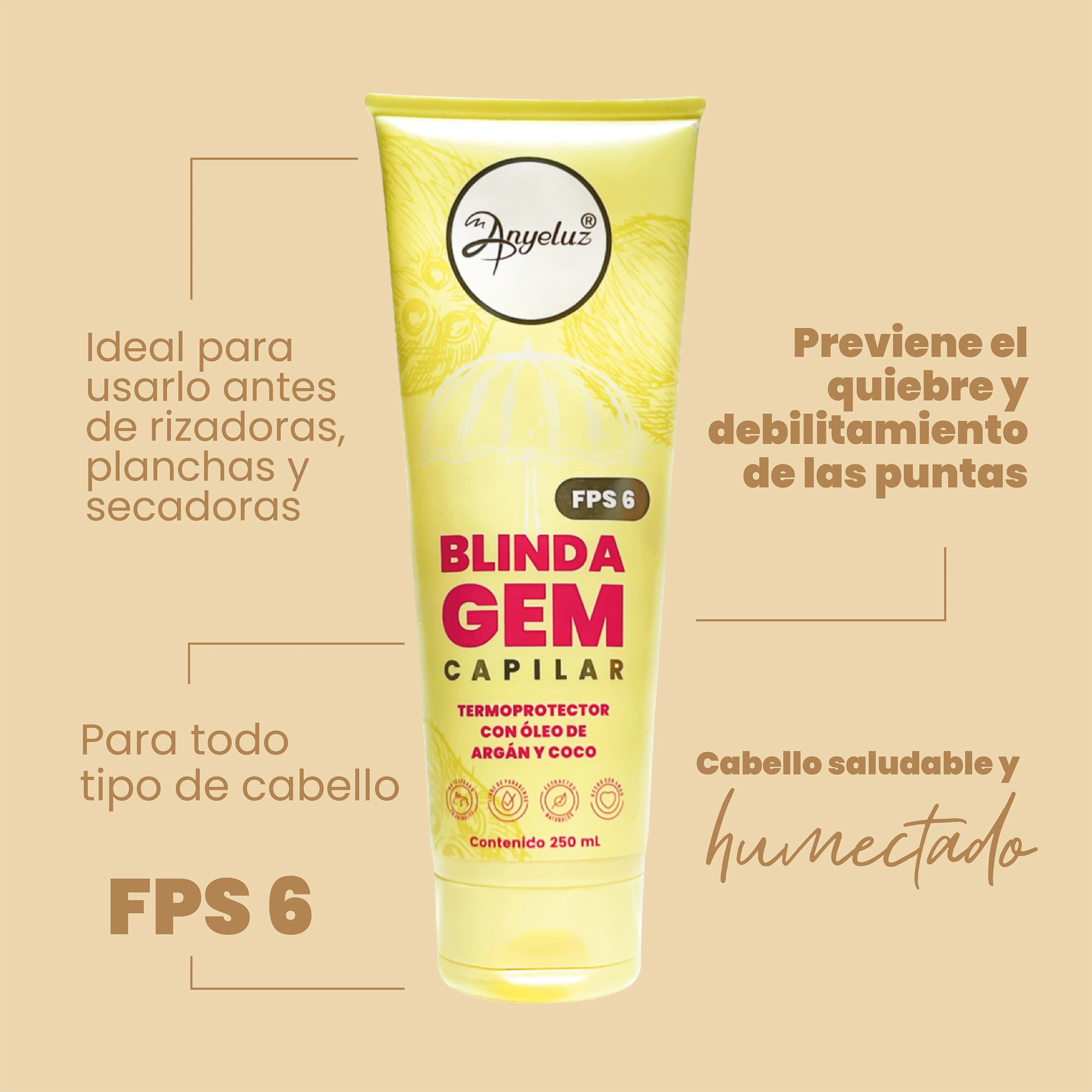 TERMOPROTECTOR BLINDAGEM 250ML ANYELUZ