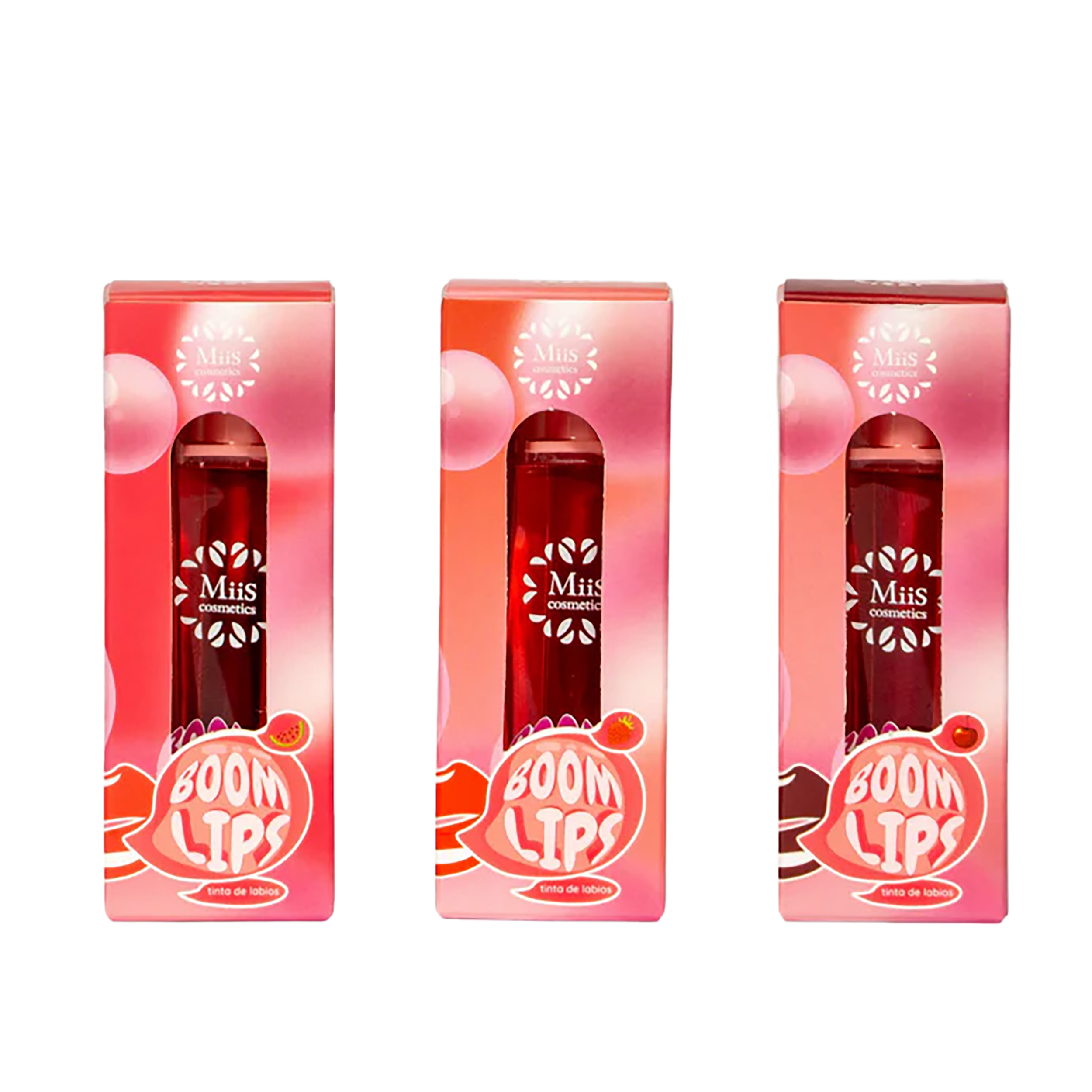 TINTA BOOM LIPS MIIS COSMETICOS CEREZA