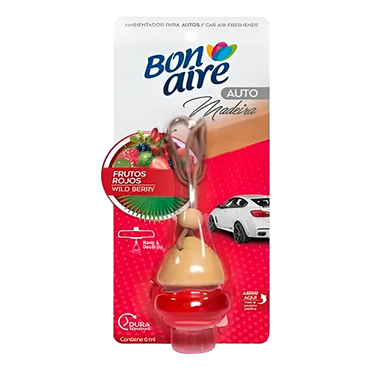 BONAIRE AUTO CLIP MADEIRA FRUTOS ROJOS