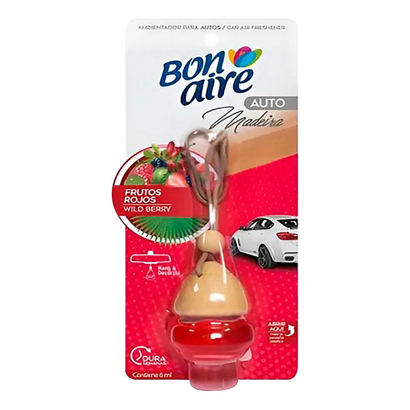 BONAIRE AUTO CLIP MADEIRA FRUTOS ROJOS