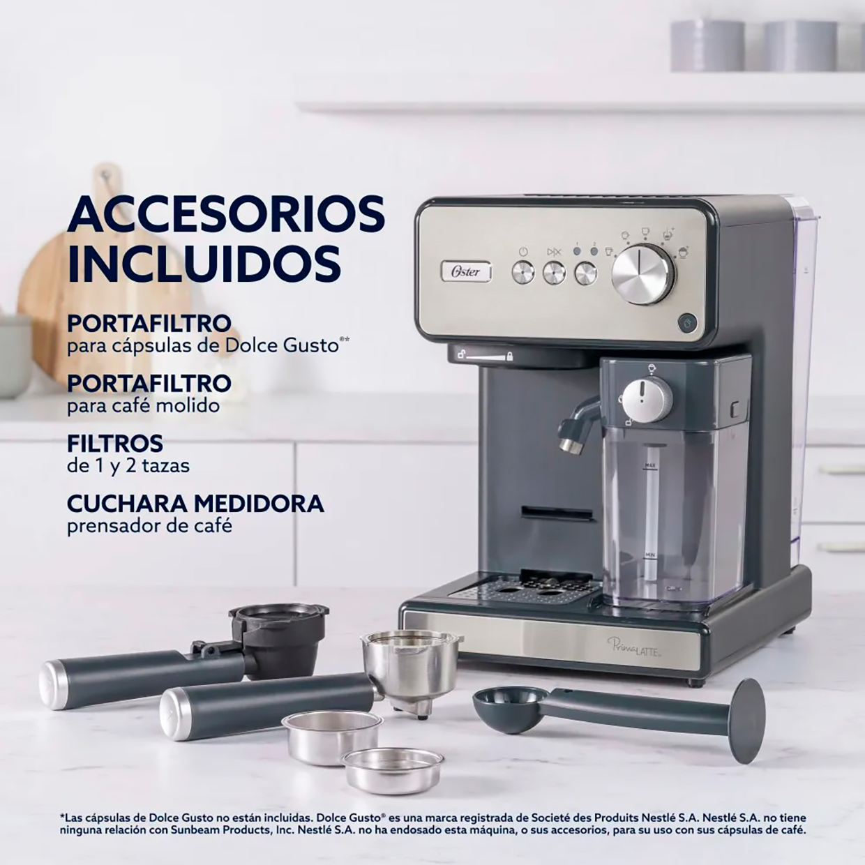 CAFETERA EXPRESO PRIMALATTE 15 BAR OSTER