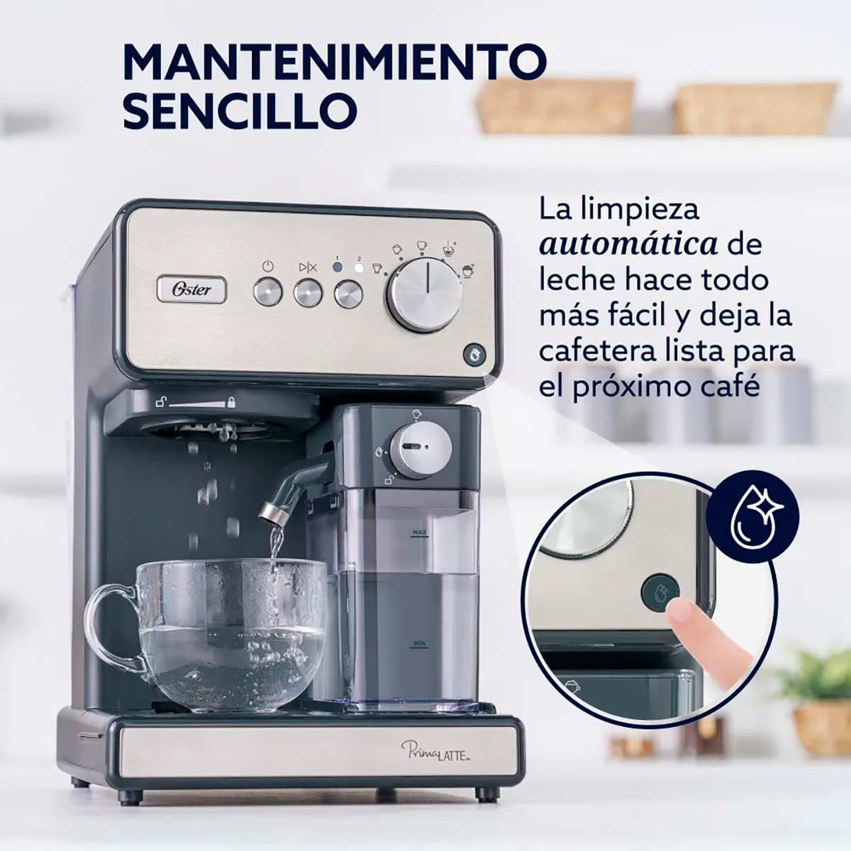 CAFETERA EXPRESO PRIMALATTE 15 BAR OSTER